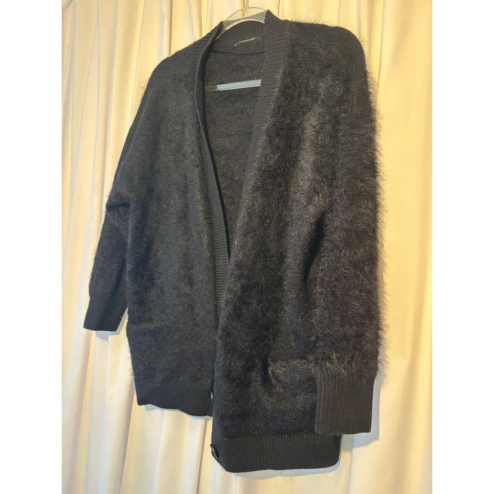 The Unbranded Brand Tahari Eyelash Fuzzy Cardigan One Size Size ONE SIZE - 2 Thumbnail