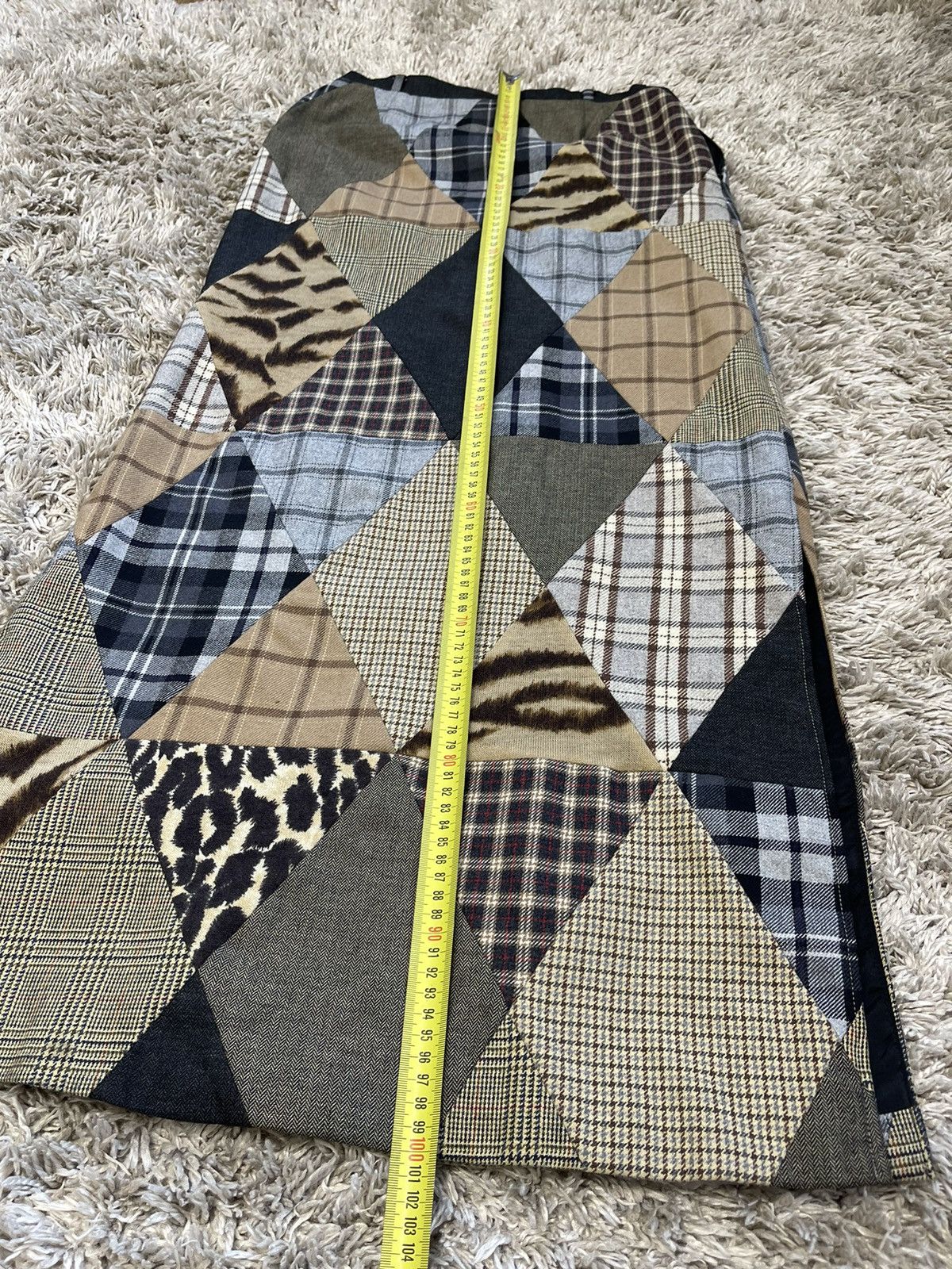 Dolce & Gabbana Vintage Dolce & Gabbana Patchwork Maxi Skirt Wool Y2K Animal Size 30" / US 8 / IT 44 - 14 Thumbnail