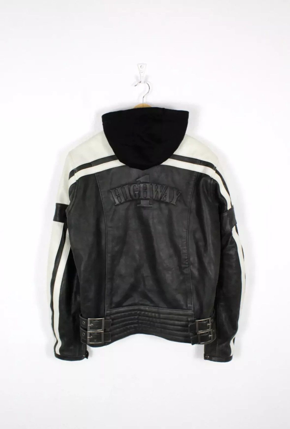 West Coast Choppers Highway1 Road Crew Leather Jacket Moto Racing Y2K Size US L / EU 52-54 / 3 - 8 Thumbnail