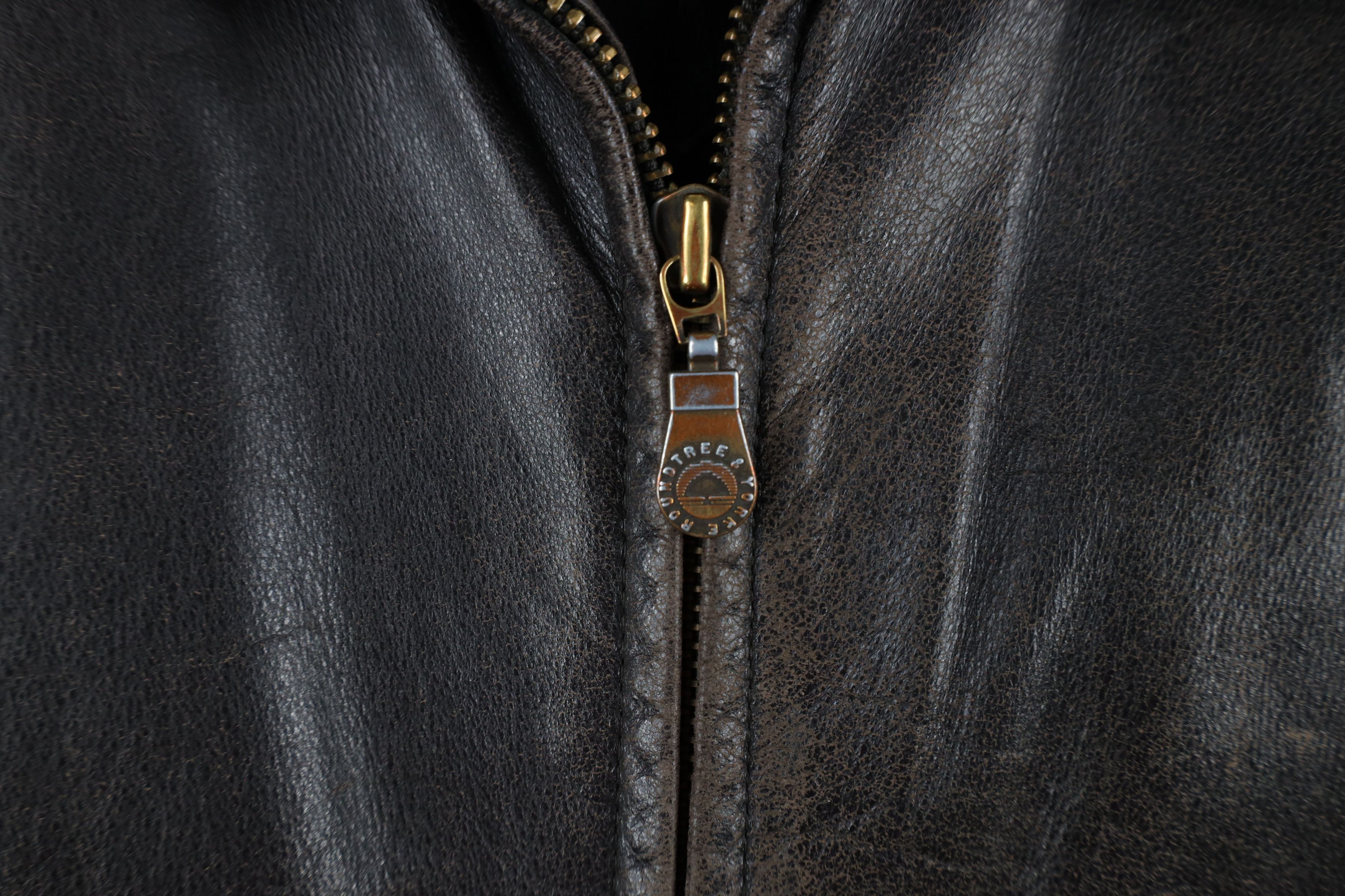 Vintage Vintage 90s Streetwear Leather Flight Bomber Jacket Brown Size US L / EU 52-54 / 3 - 4 Thumbnail