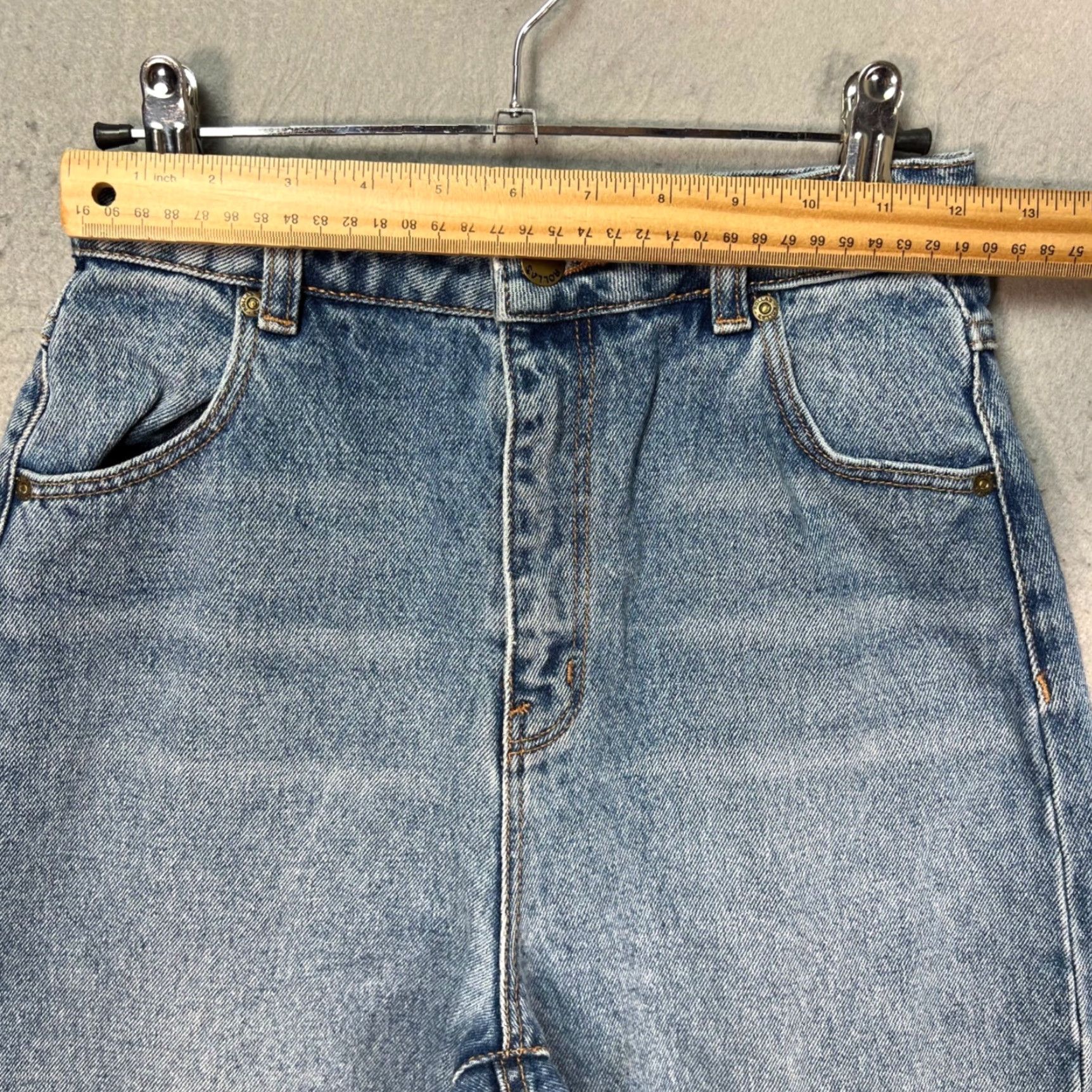 Rolla's Rolla's Womens Jeans 25 Genie High Rise 80s Balloon Leg Denim Blue Cotton Size 42" / US 20 - 6 Thumbnail