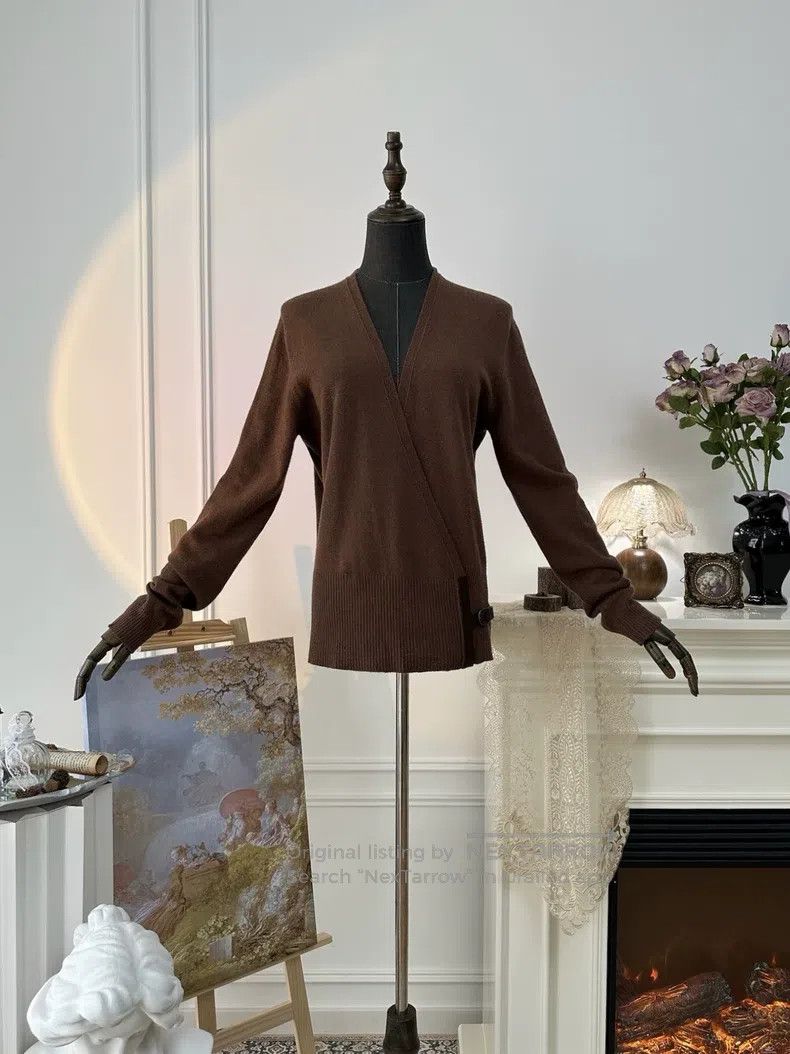 Hermes Hermes Cashmere H buckle knit long vest, brown Size M / US 6-8 / IT 42-44 - 2 Thumbnail