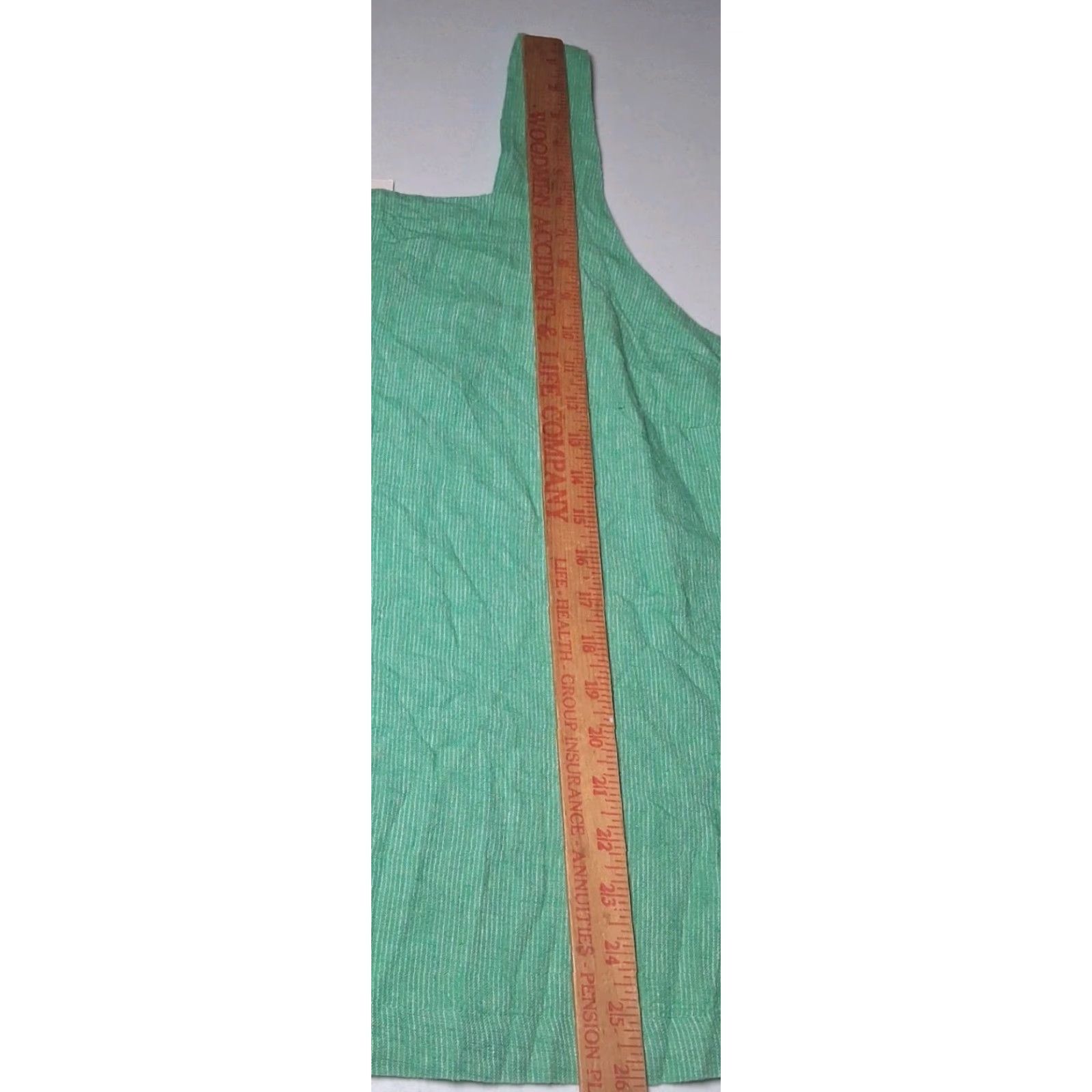 Vintage A New Day Tank Top 3X Plus Linen Rayon Green Striped Sleeveless Tank Women Size XXL / US 16-18 / IT 52-54 - 6 Thumbnail