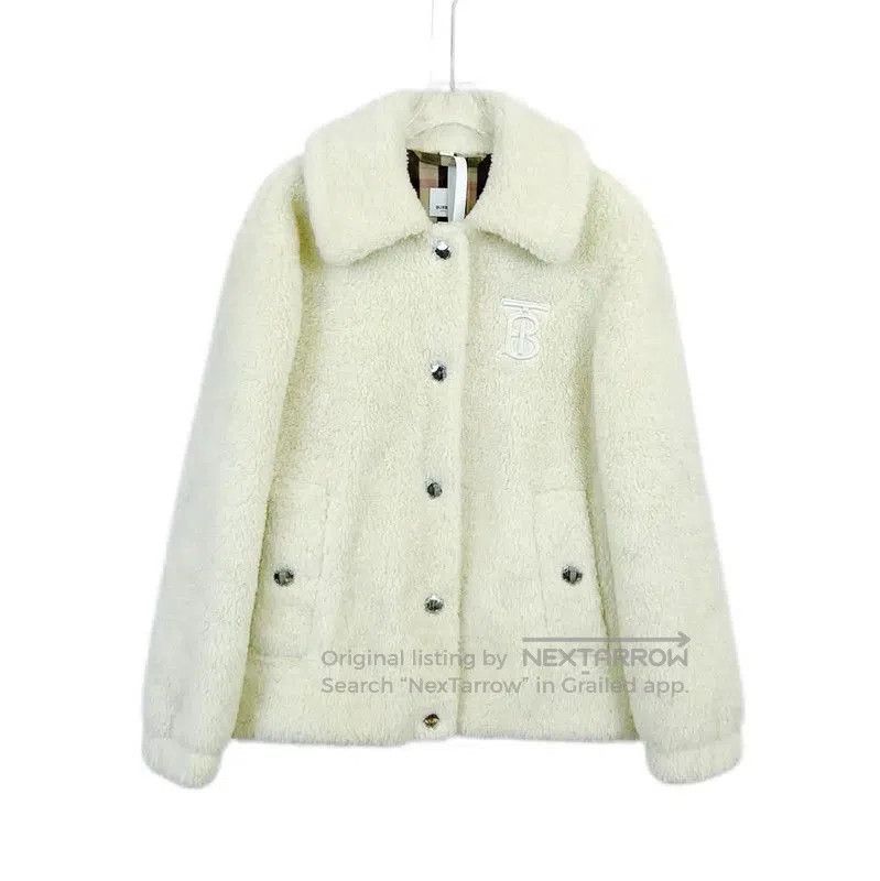 Burberry Burberry Women's White Cotton Mid-Length Jacket. Size XS / US 0-2 / IT 36-38 - 1 Thumbnail