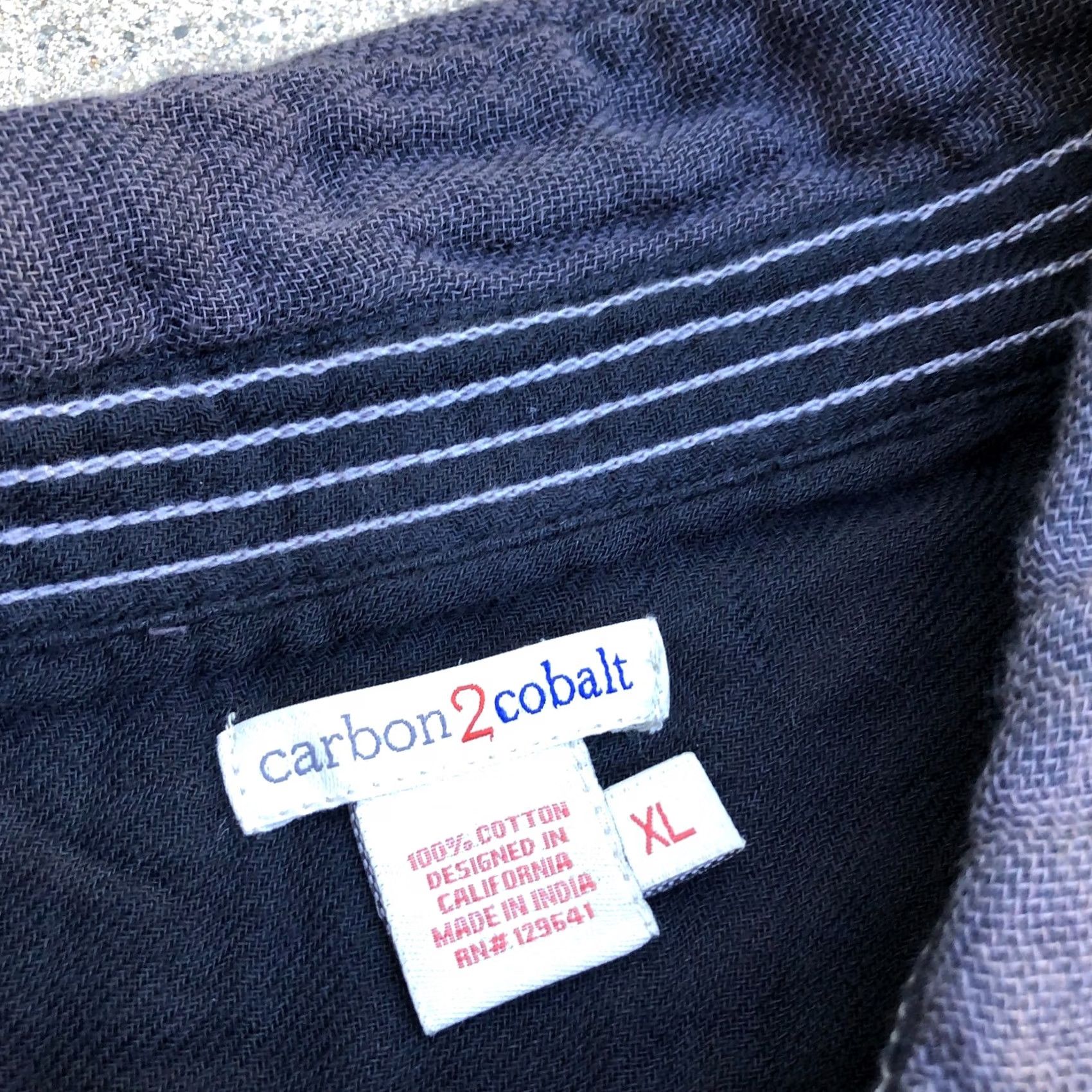 Carbon2Cobalt CARBON 2 COBALT Button-Down Shirt XL 100% Cotton Grey Long Sleeve Mens - XL, Button-Down, Regular Fit, Solid, 100% Cotton, Gray, Vintage? Size US XL / EU 56 / 4 - 3 Thumbnail