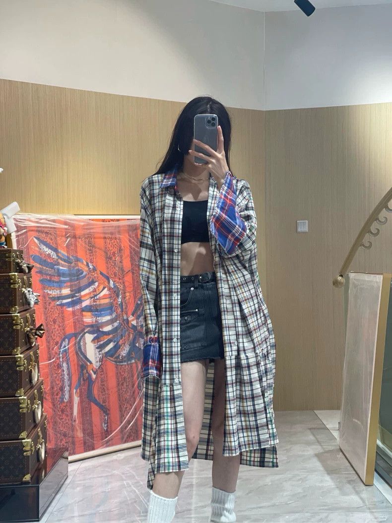 Loewe LOEWE Colorful plaid shirt overcoat Size XS / US 0-2 / IT 36-38 - 6 Thumbnail