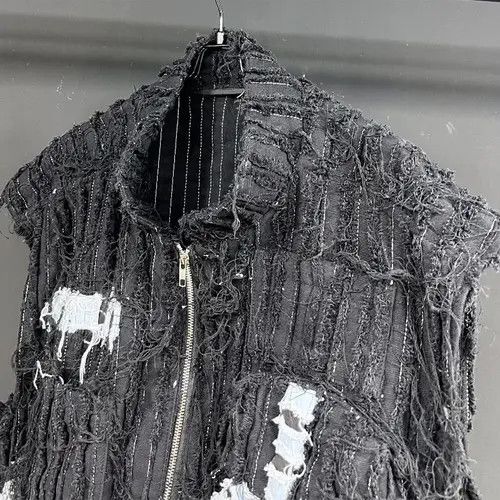 Japanese Brand Denim Black Vest Size US XL / EU 56 / 4 - 2 Thumbnail
