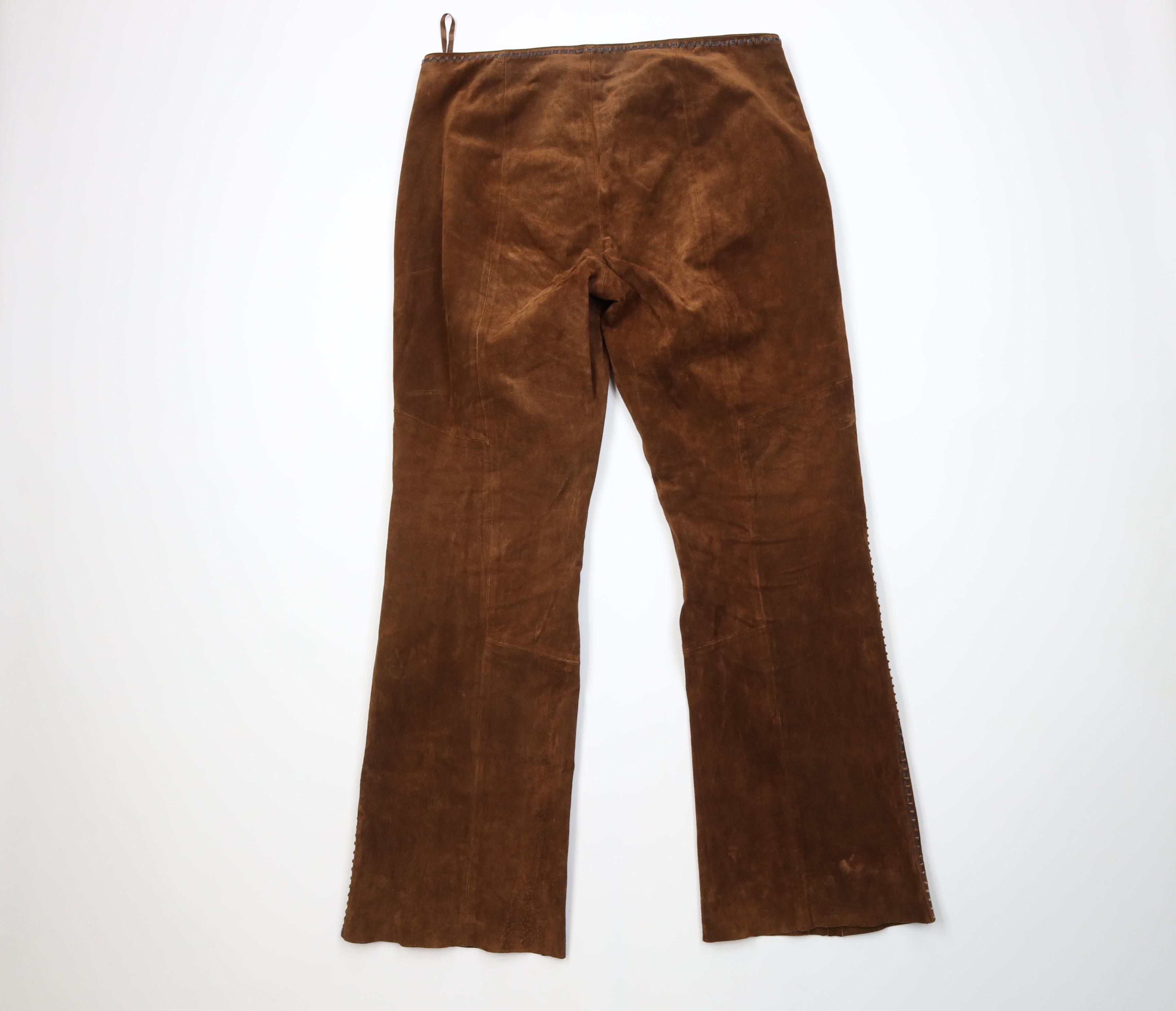 Vintage Vintage 90s Y2K Venus Williams Tennis Suede Leather Pants Size 34" / US 12 / IT 48 - 10 Thumbnail