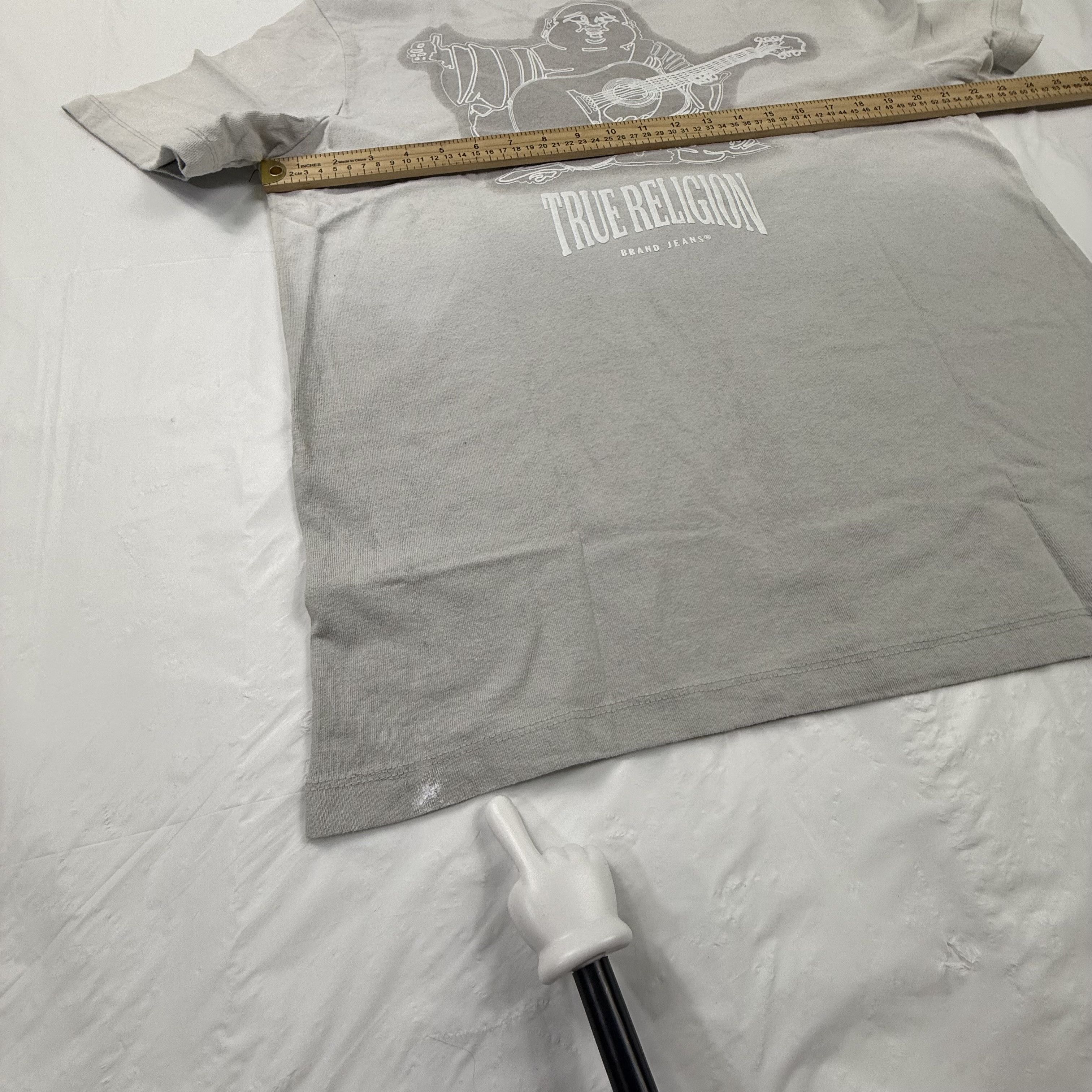 True Religion True Religion Mens Grey Ombre Buddha Guitar T-Shirt Medium Size US M / EU 48-50 / 2 - 5 Thumbnail
