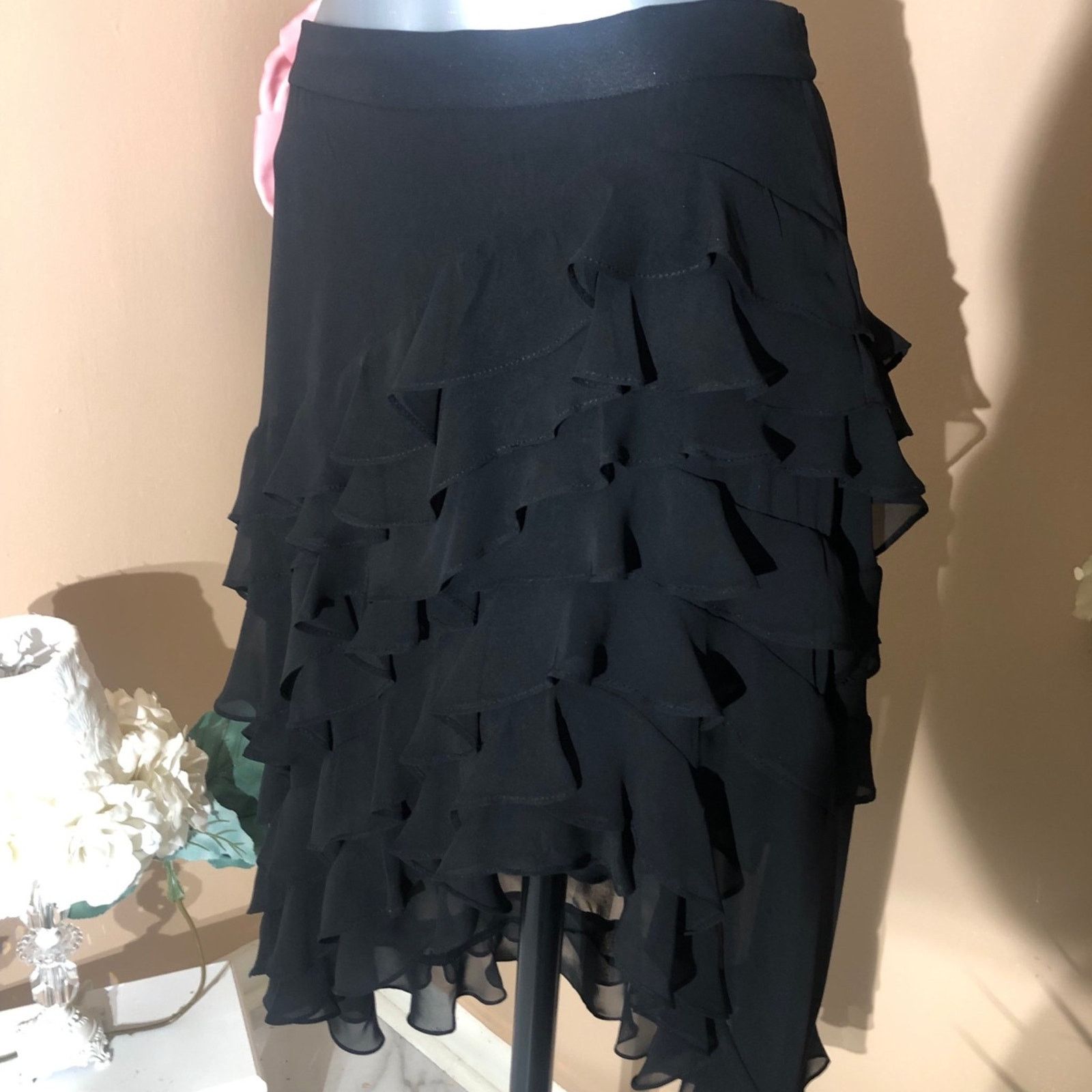 Other Asymmetrical black ruffle skirt from MSK Size 30" / US 8 / IT 44 - 6 Thumbnail
