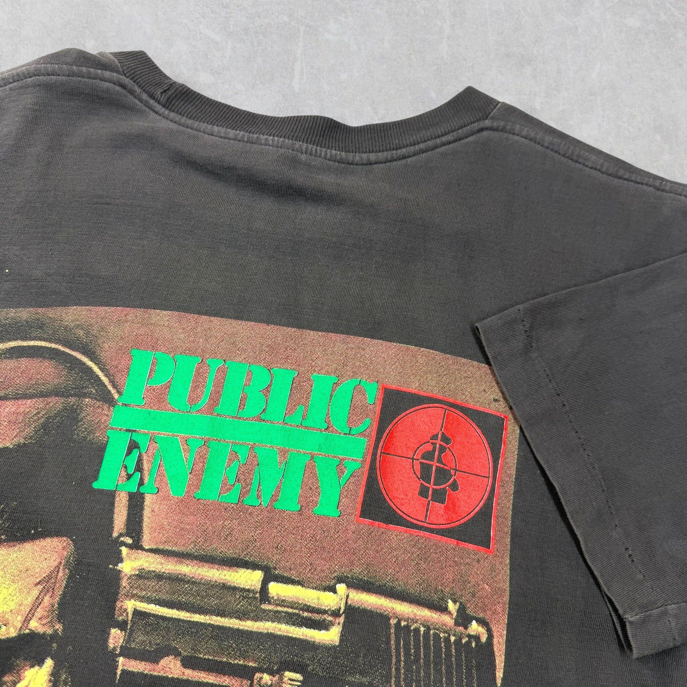 Vintage Vintage Early 90s Public Enemy Skull Gun Tee XL Size US XL / EU 56 / 4 - 5 Thumbnail