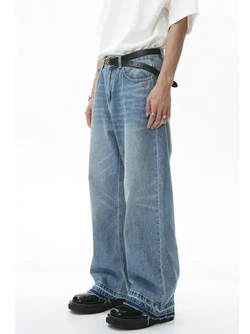 VIBE y2k denim distressed damaged washed jeans Size US 30 / EU 46 - 3 Thumbnail
