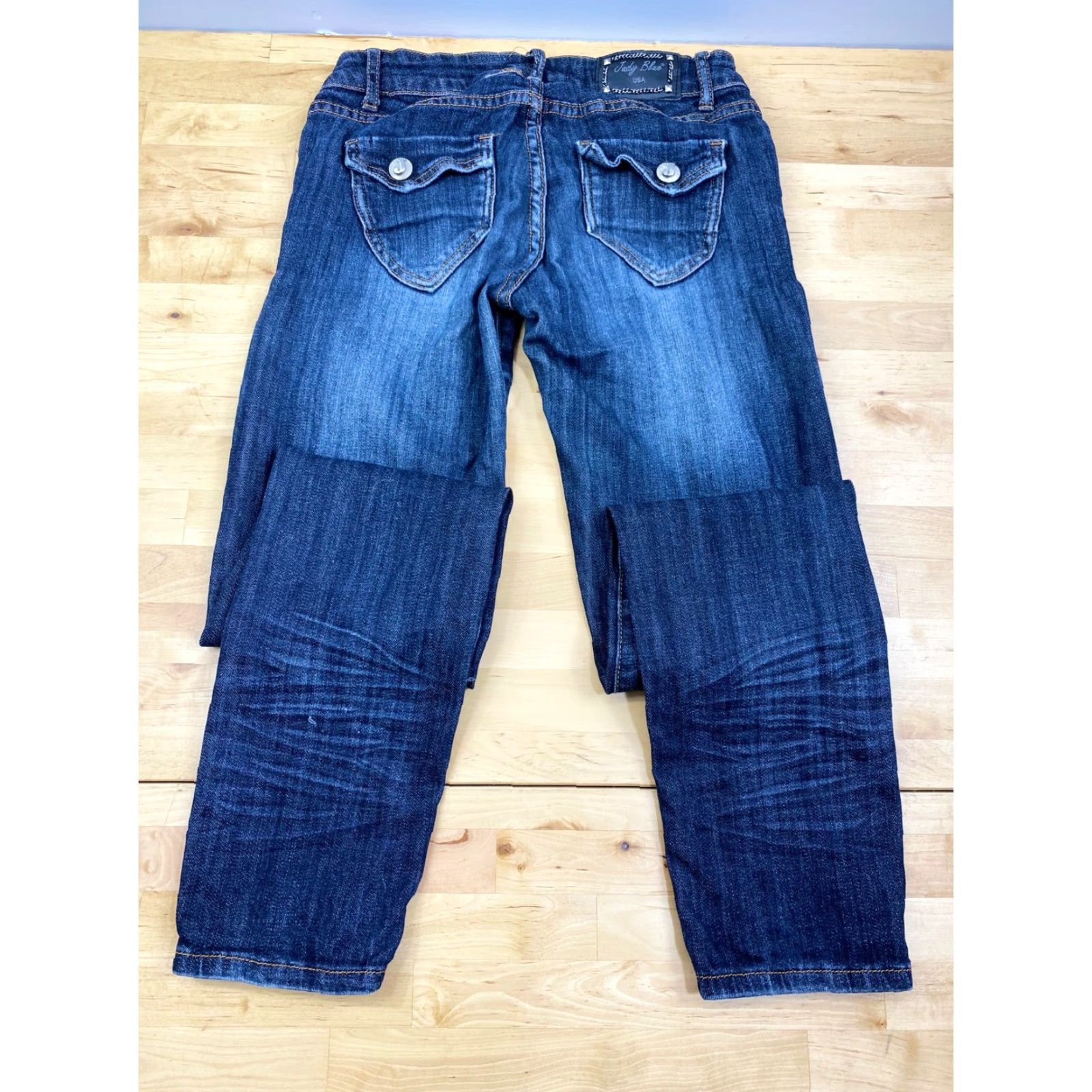Vintage Womens Judy Blue Jeans Jeans Blue Size 3 x 32 Distress #2363 Size 26" / US 2 / IT 38 - 4 Thumbnail
