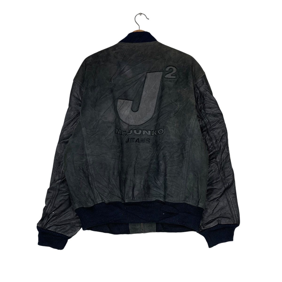 Mr. Junko Vintage Mr Junko Jeans Big Logo Leather Jacket Size US L / EU 52-54 / 3 - 1 Thumbnail