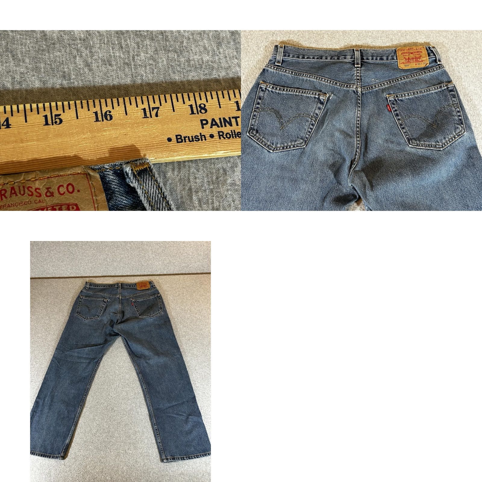 Levi's VINTAGE Levi's 505 Jeans Mens Regular Fit Straight Blue Medium Wash 34x30 Denim 100% Cotton Jeans Mens Size US 34 / EU 50 - 9 Thumbnail