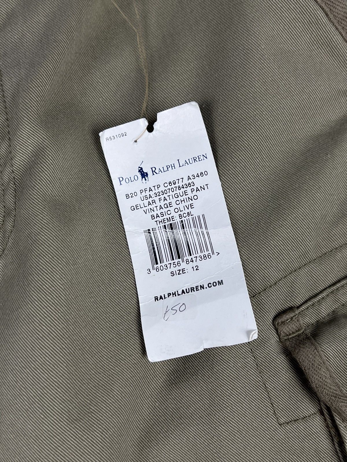 Polo Ralph Lauren × Vintage Polo Ralph Lauren Military Cargo Trousers Pant Size US 26 / EU 42 - 3 Thumbnail