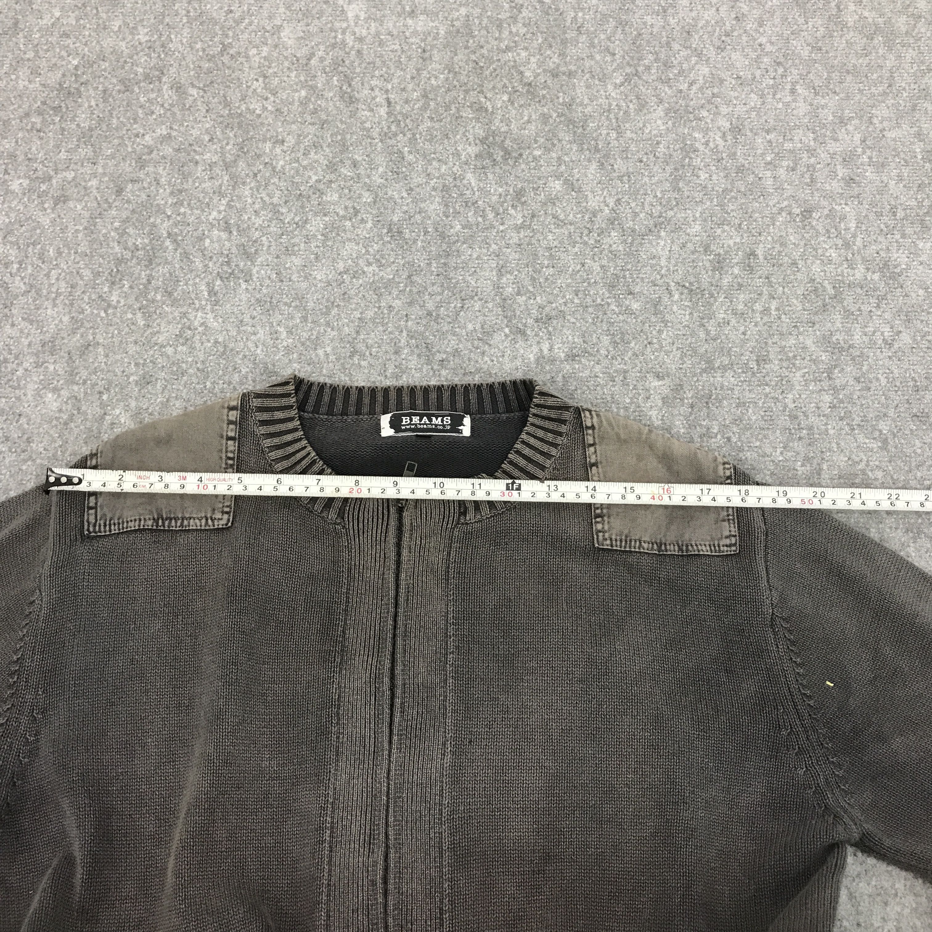 Beams Plus × Japanese Brand ifsixwasnine style beams black faded zipper knitwear jacket Size US L / EU 52-54 / 3 - 8 Thumbnail