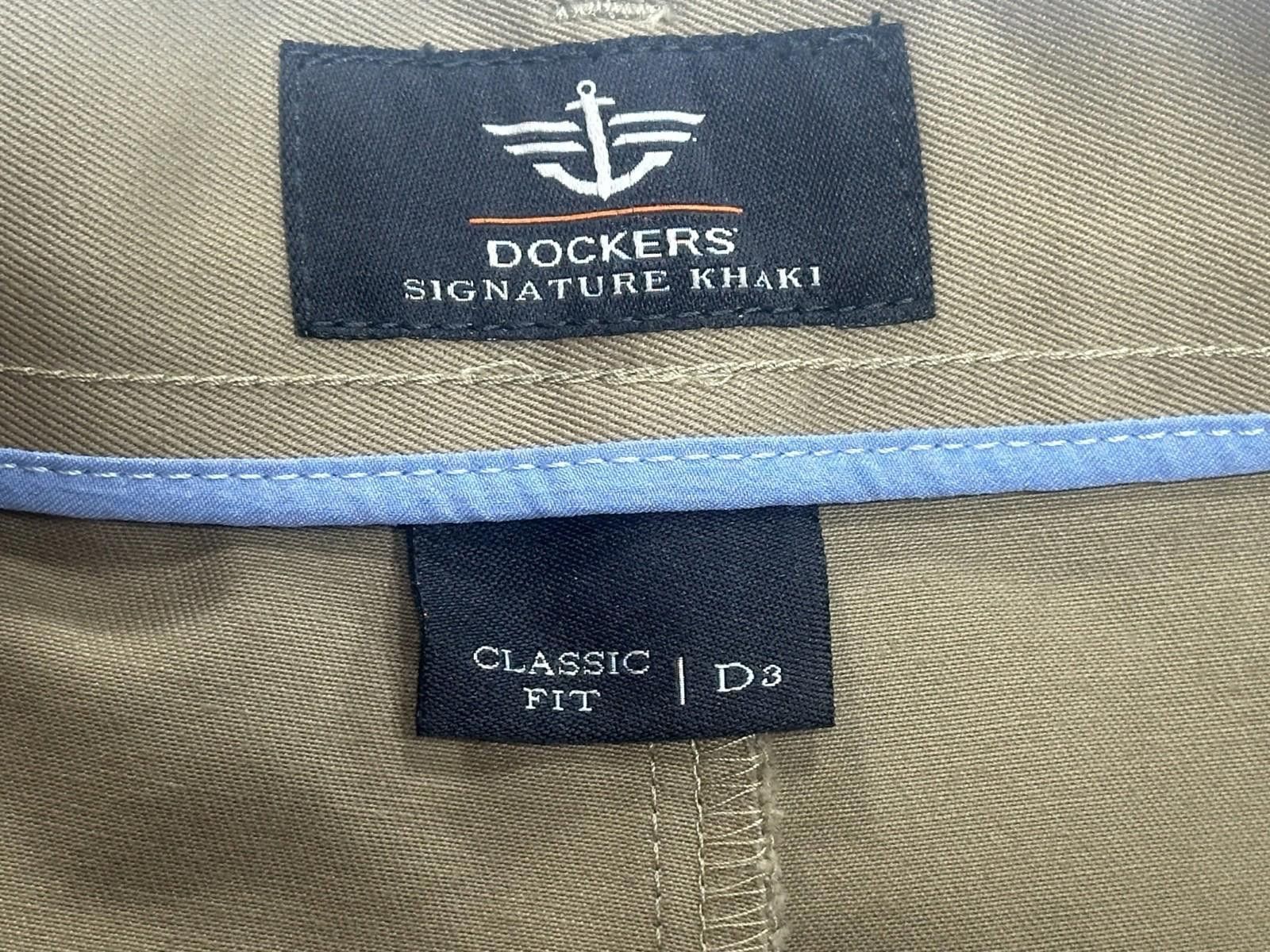 Dockers Dockers Signature Khaki Classic Chinos Brown Mens 42/32 Size US 42 / EU 58 - 3 Thumbnail