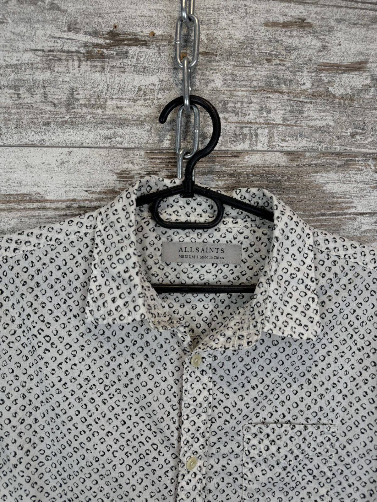 Allsaints × Japanese Brand Mens AllSaints Cardtridge ss shirts button up Hawaiian crazy Size US M / EU 48-50 / 2 - 2 Thumbnail