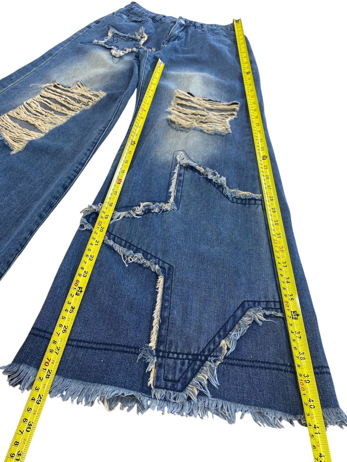 Other Japanese Brand Romwe Ripped Star Wide Leg Style Size US 27 - 12 Thumbnail
