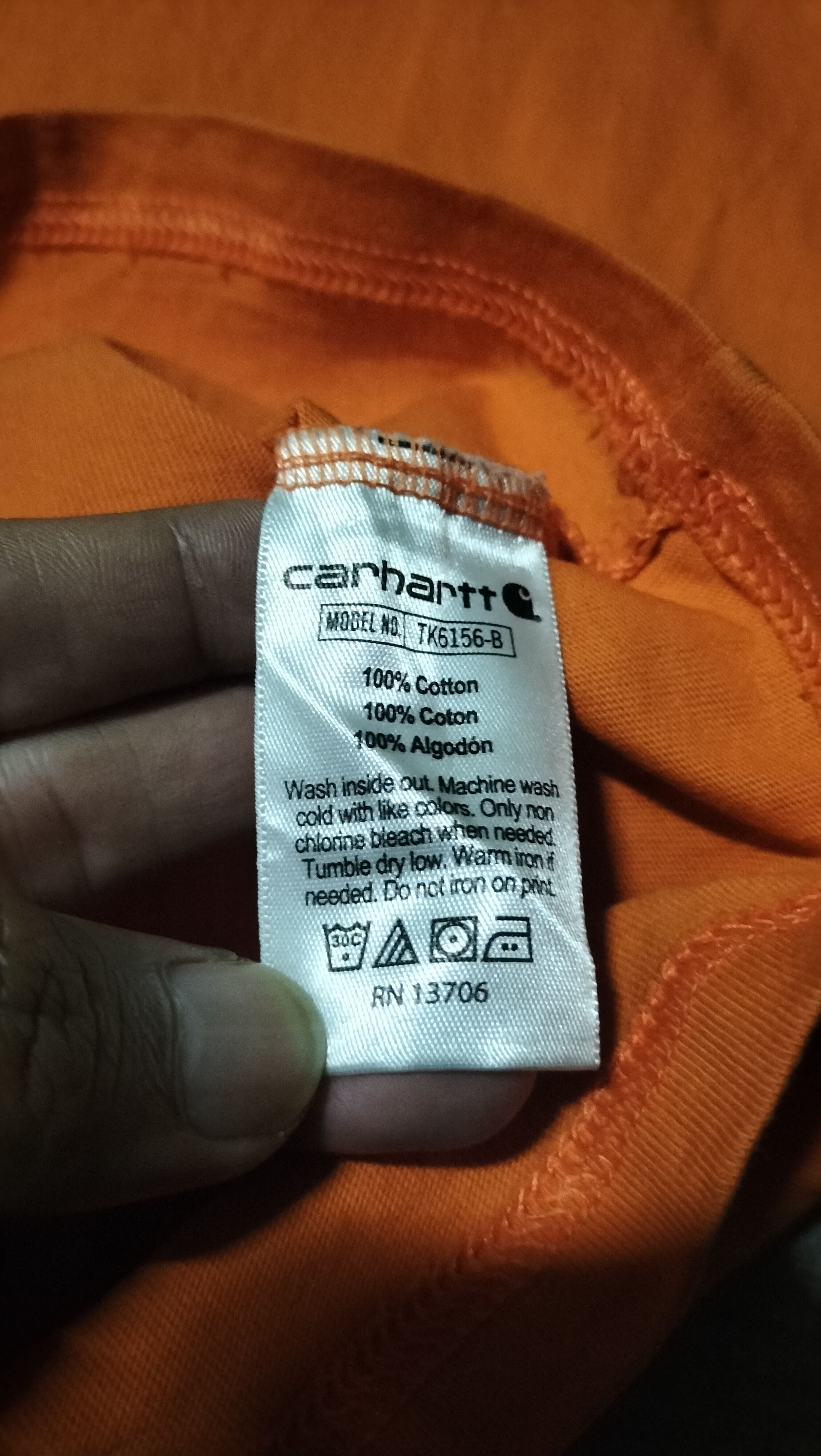 Carhartt Carhartt t shirt spell logo orange colour Size US M / EU 48-50 / 2 - 4 Thumbnail