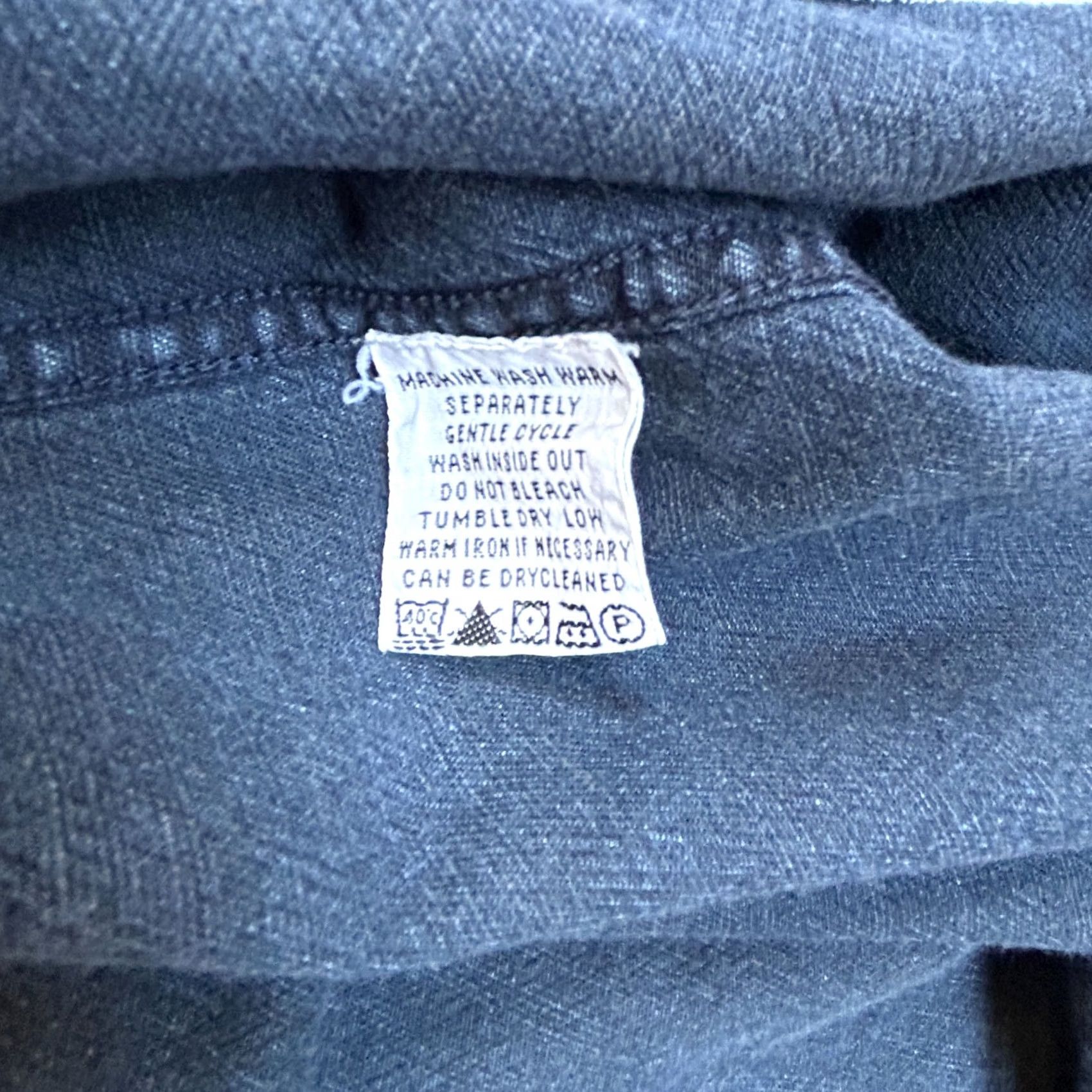 Denime Indigo Palms Denim Company Shirt Blue Pocket Button-Up Long Sleeve Mens Large Casual Everyday Shirt Size US L / EU 52-54 / 3 - 8 Thumbnail