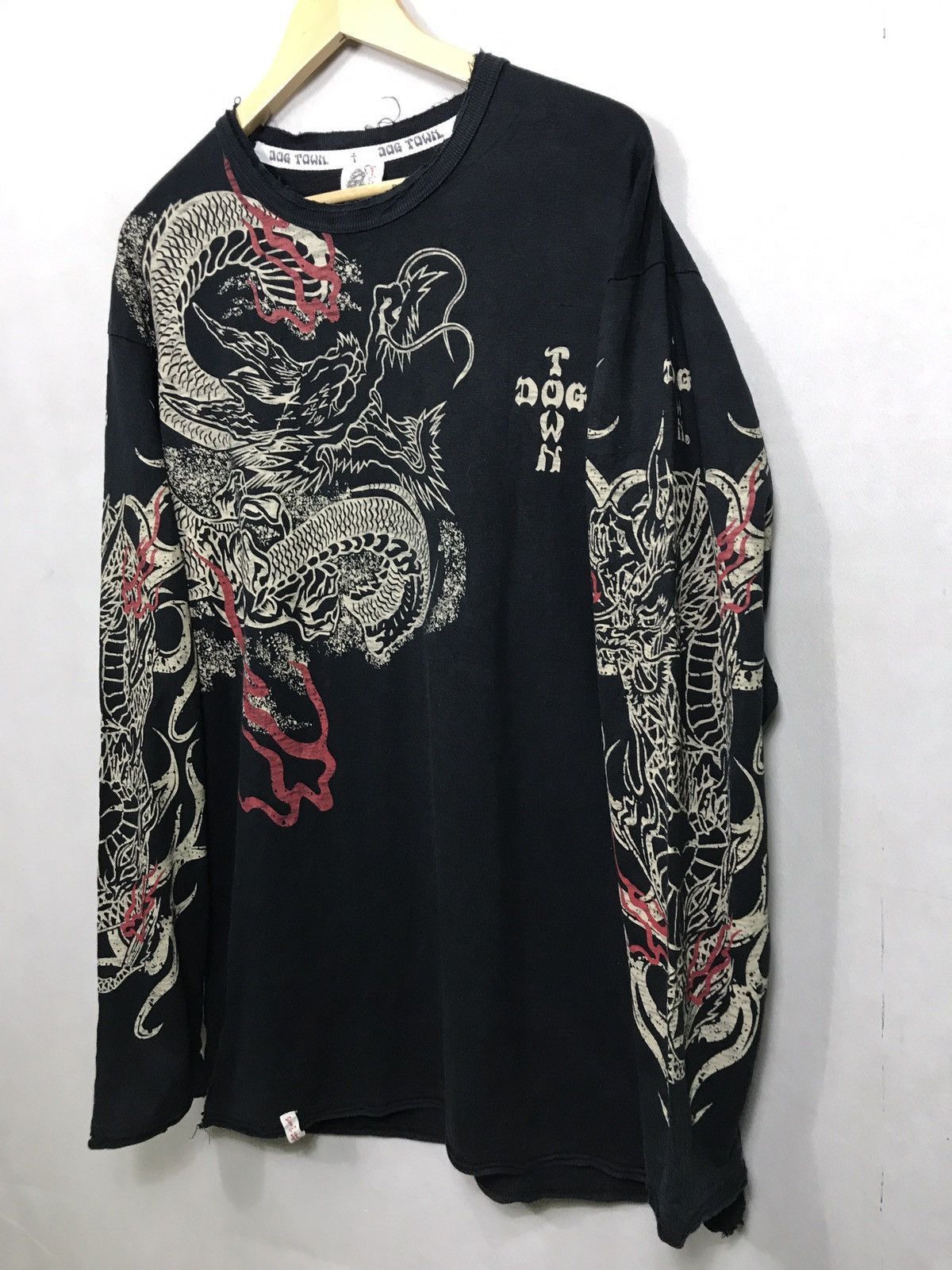JNCO Rare Vintage Dog Town Tatoo Dragon Long Sleeve Size US L / EU 52-54 / 3 - 3 Thumbnail