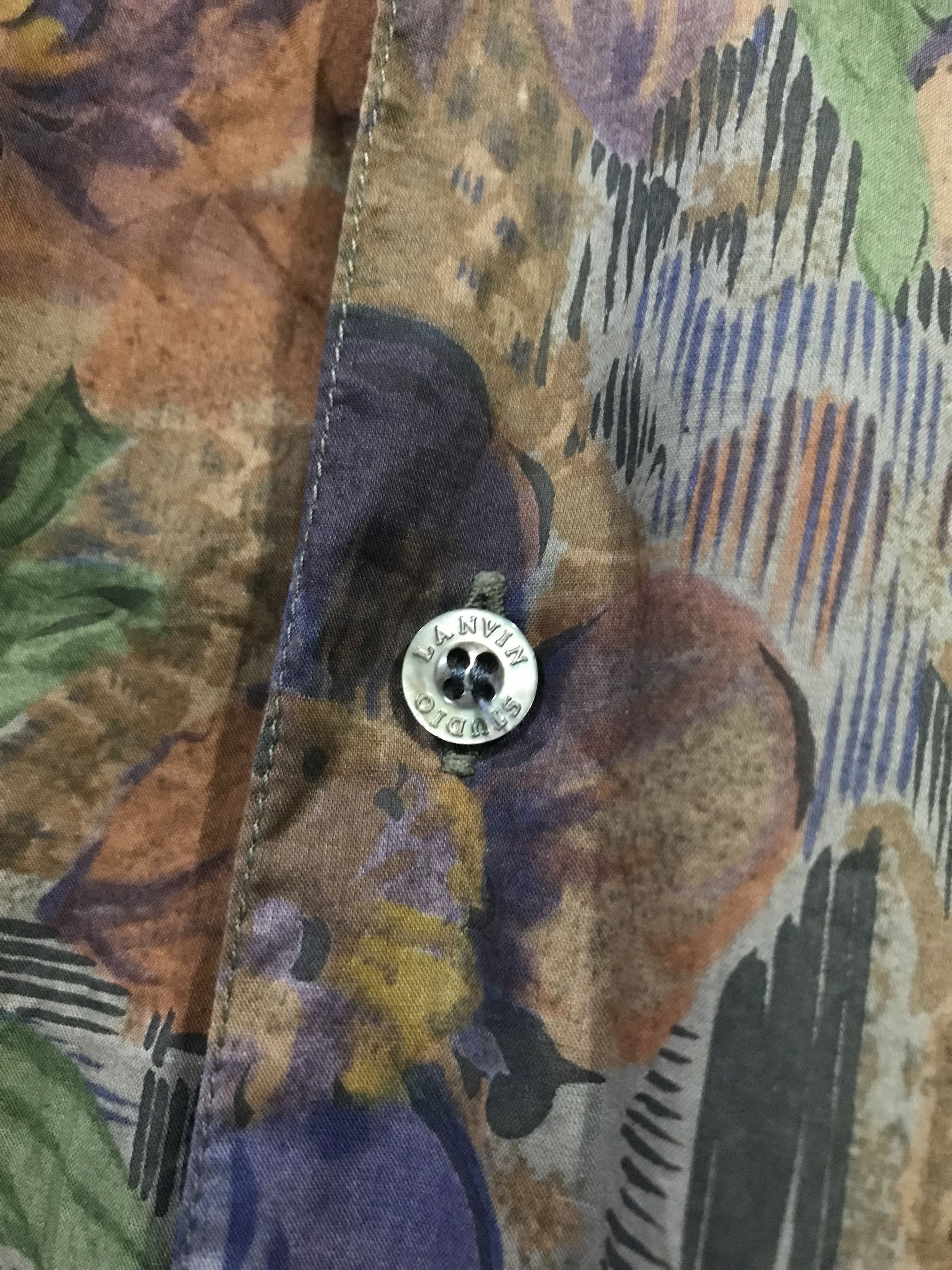 Lanvin ‼️VINTAGE‼️LANVIN STUDIO FLORAL SHIRT BUTTON Size US M / EU 48-50 / 2 - 3 Thumbnail