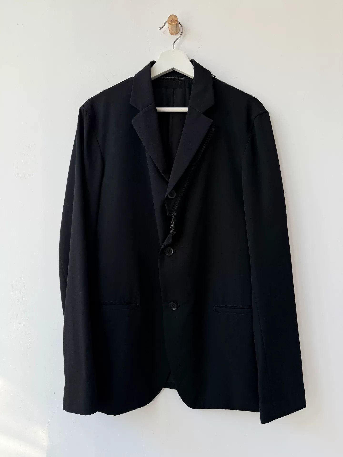 Yohji Yamamoto Yohji Yamamoto Black Wool Suit Jacket Size US L / EU 52-54 / 3 - 1 Thumbnail
