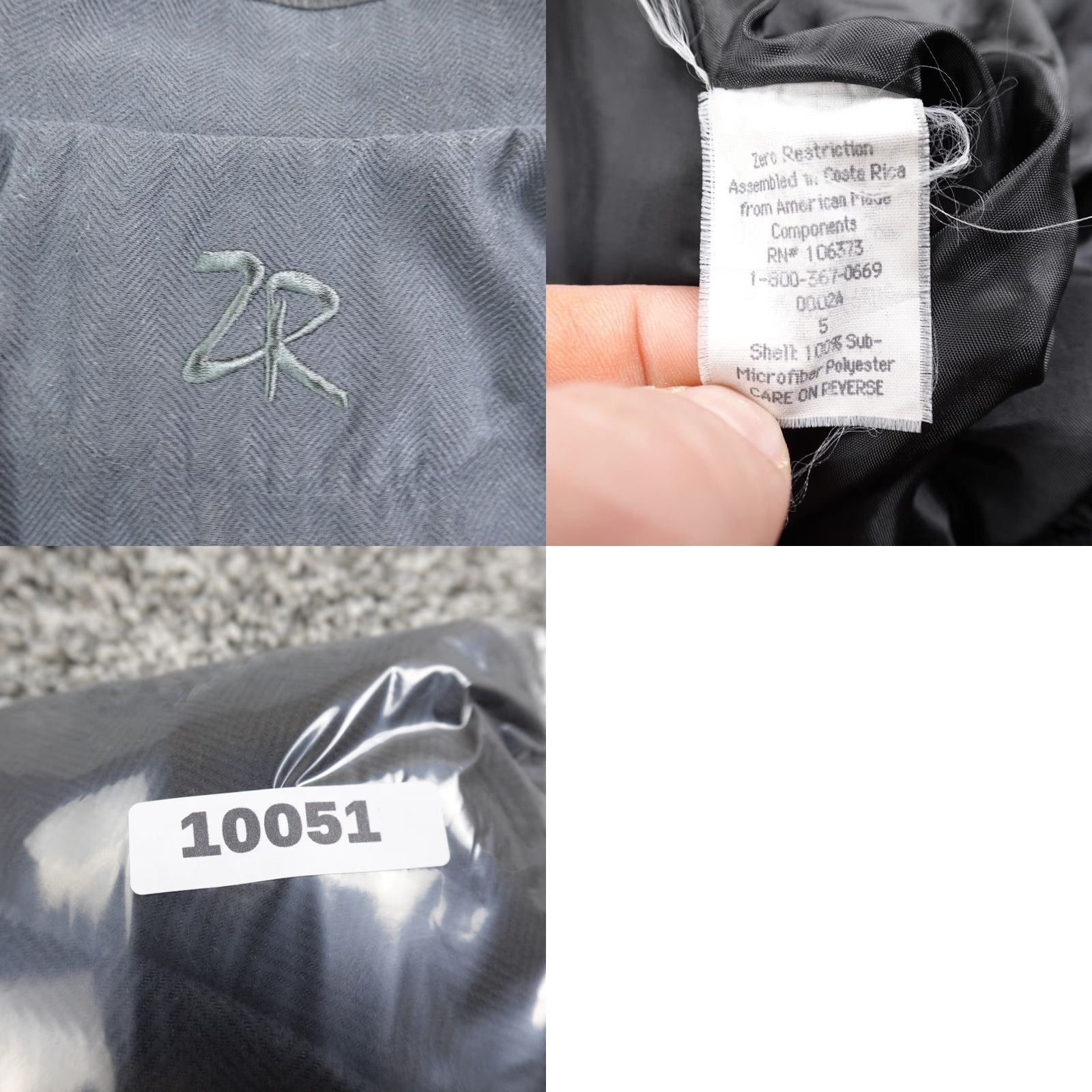 Vintage Zero Restriction Jacket Mens XL Black Herringbone Bomber Zip Golf Dad Size US XL / EU 56 / 4 - 8 Thumbnail