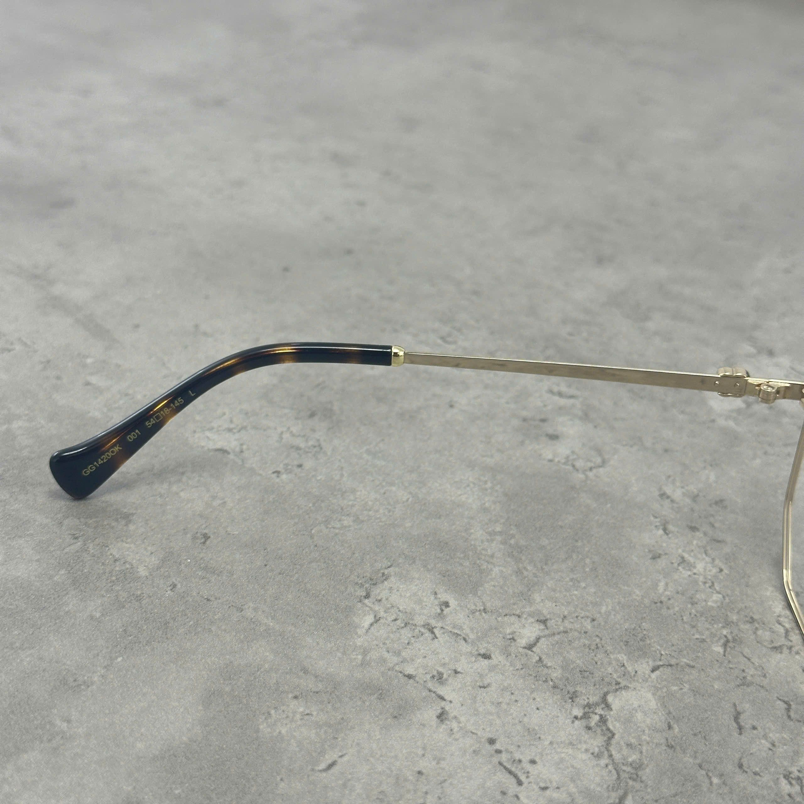 Gucci GUCCI GG1420OK 001 Eyeglasses GOLD Size ONE SIZE - 6 Thumbnail