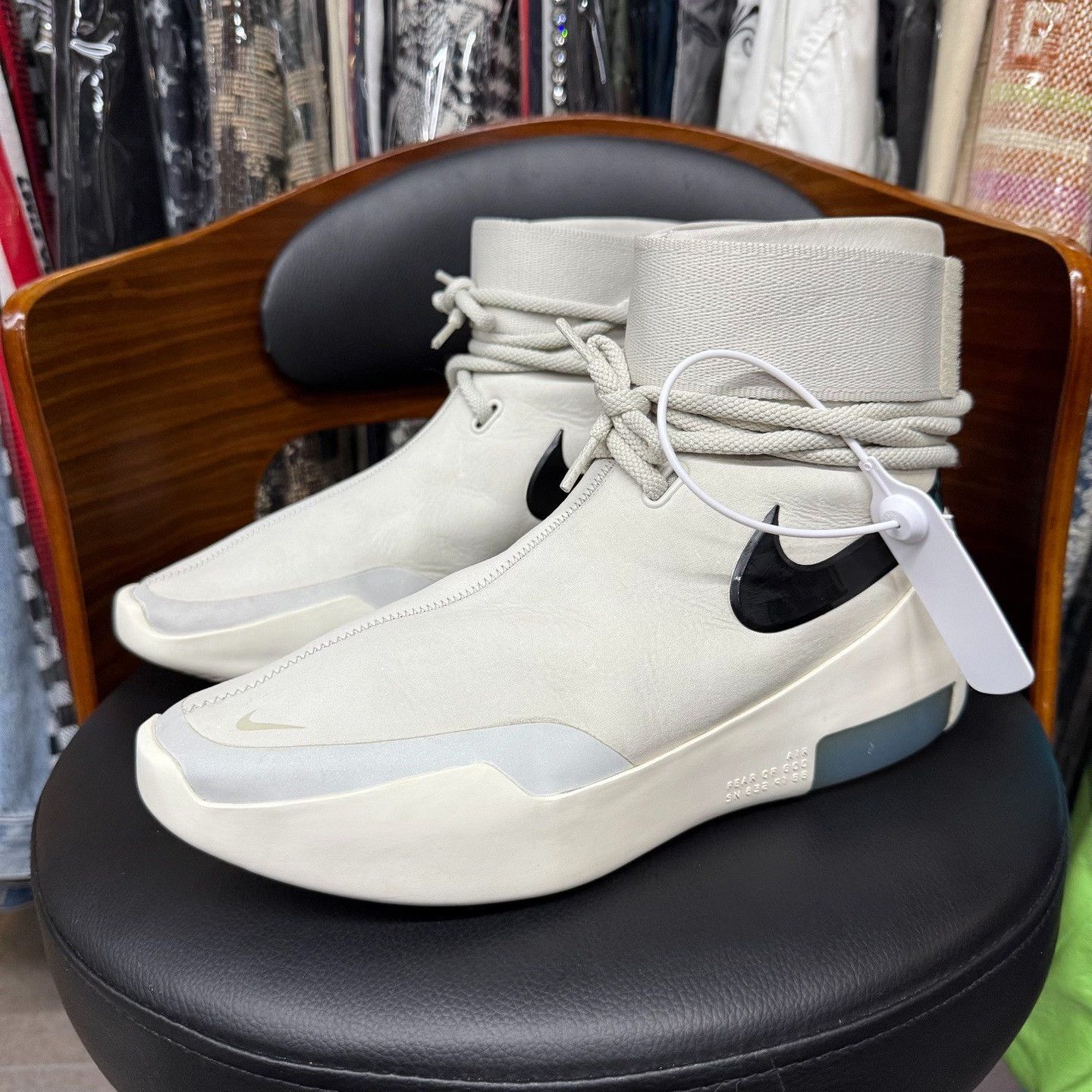 Fear of God Fear of God Collab White Hitop Sneakers 9 Men Size US 9 / EU 42 - 1 Thumbnail