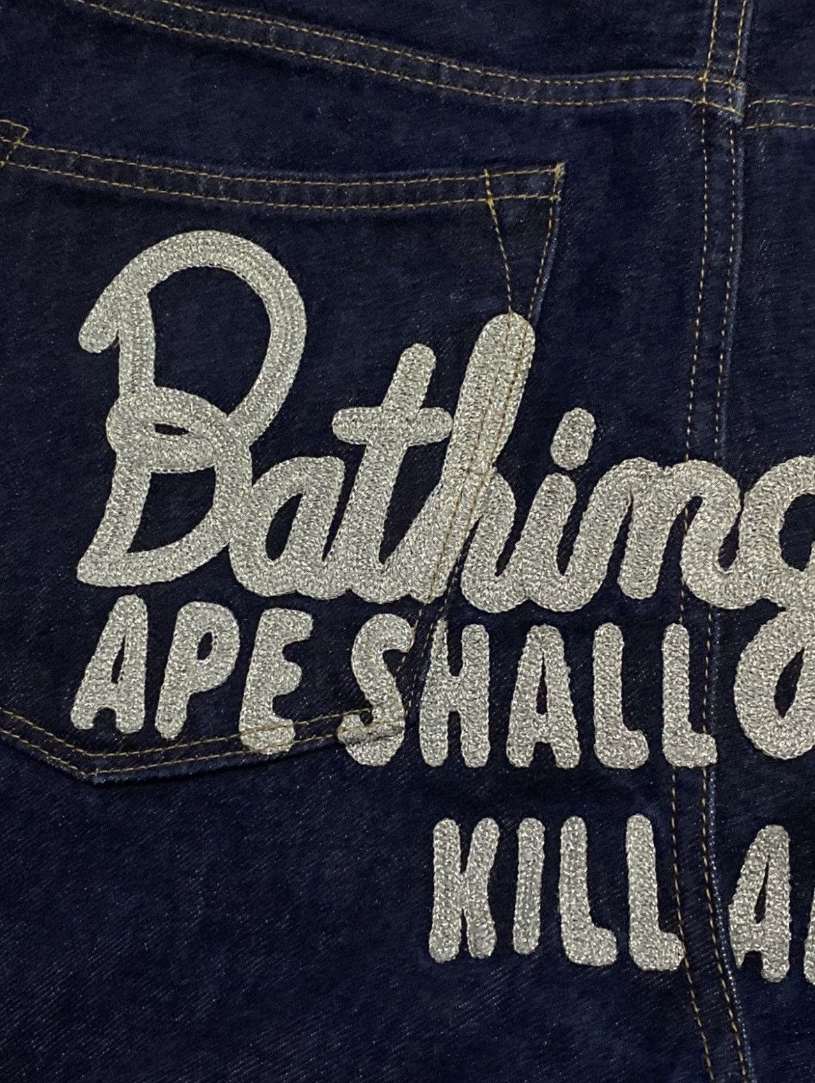 Bape Baggy Bathing Ape Jeans Size US 33 - 2 Thumbnail