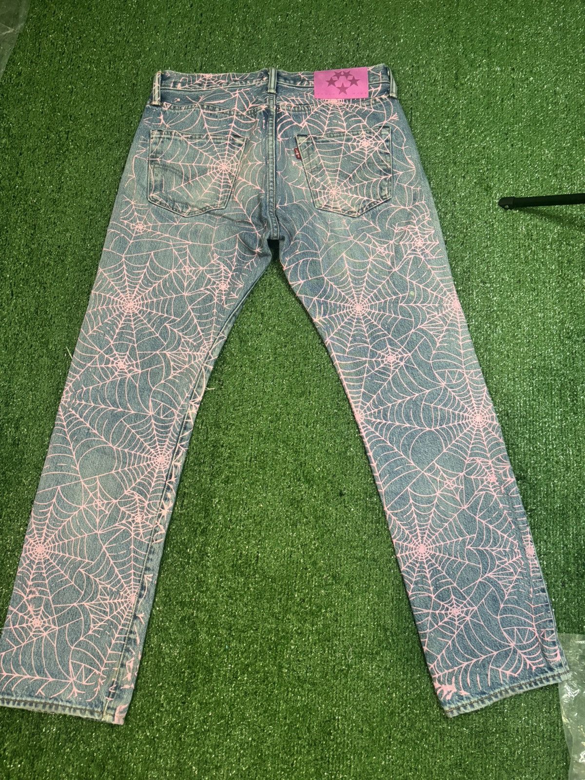 Sp5der Sp5der Aop Vintage 501 Denim Pink Web Size US 30 / EU 46 - 3 Thumbnail
