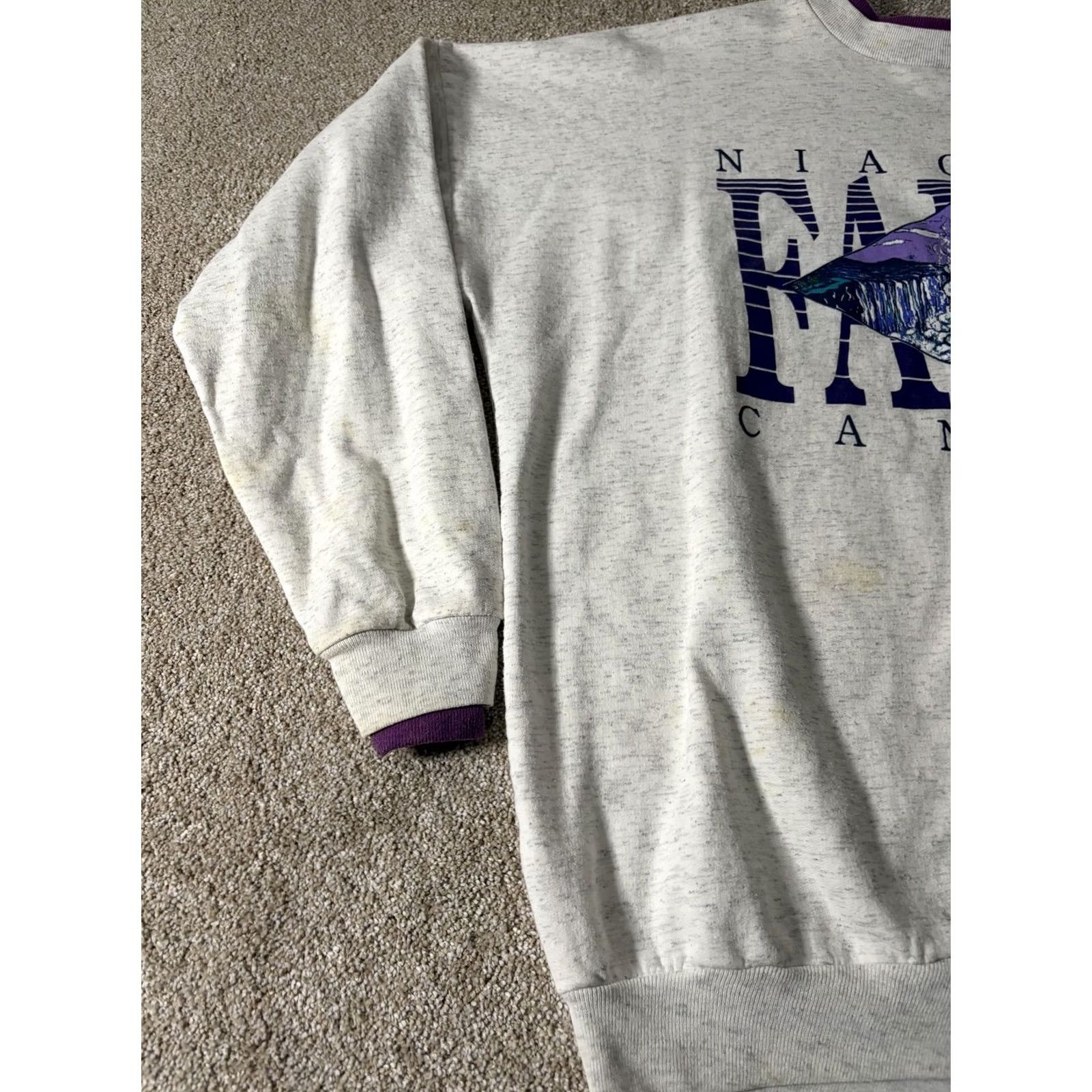 Vintage VINTAGE Niagara Falls Sweatshirt Mens XL Gray Graphic Canada Fleece Crewneck Size US XL / EU 56 / 4 - 2 Thumbnail