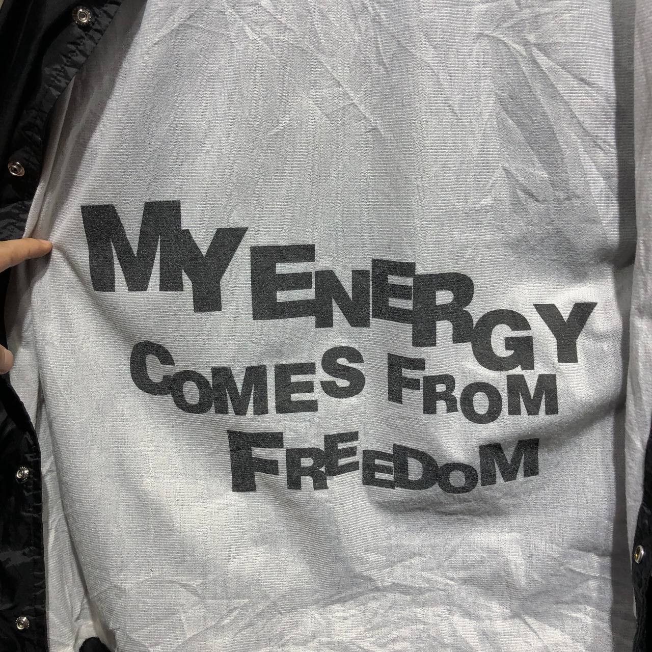 CDG by Comme des Garcons CDG CDG CDG “My Energy Comes from Freedom” Coach Jacket Size US XL / EU 56 / 4 - 6 Thumbnail