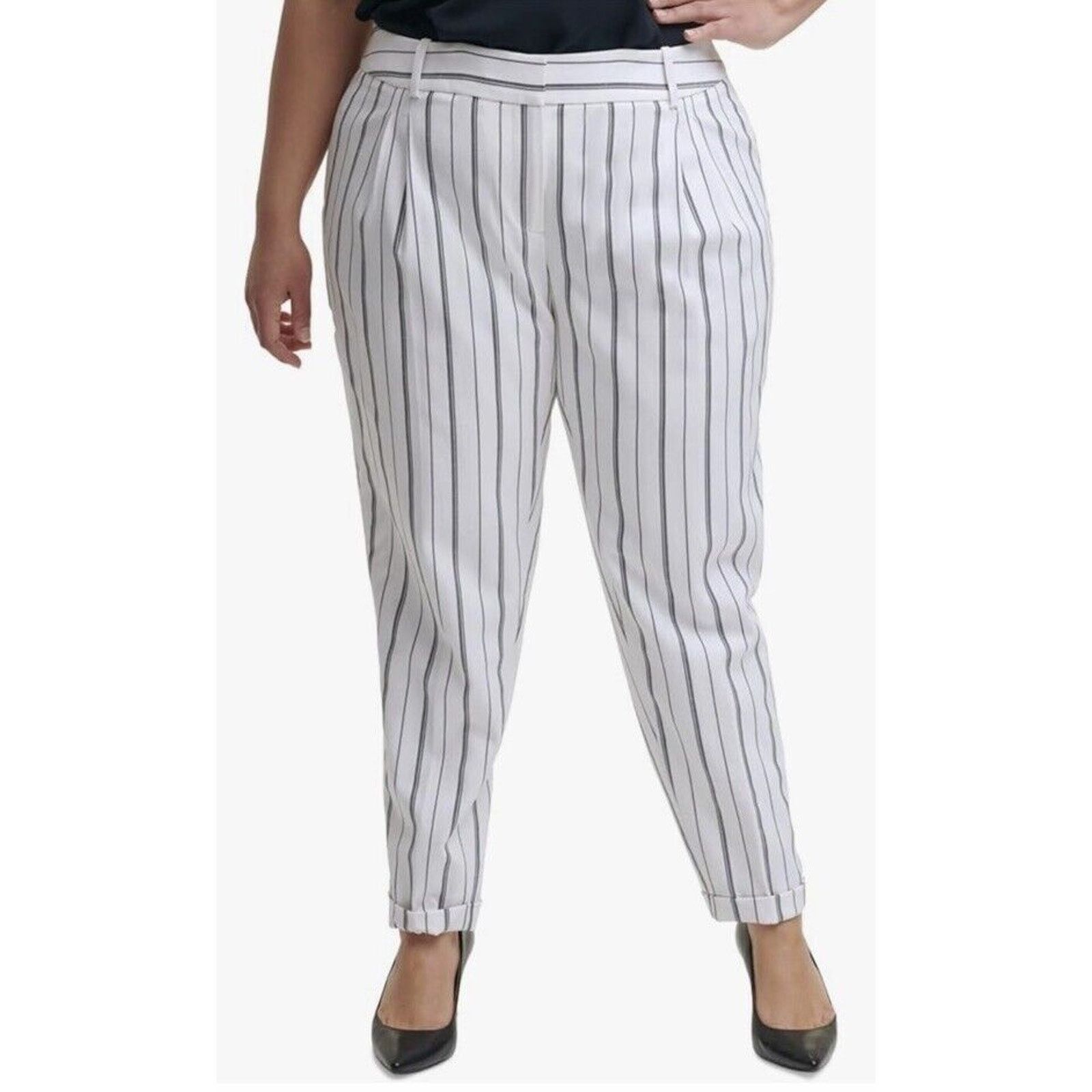 Calvin klein striped pants deals