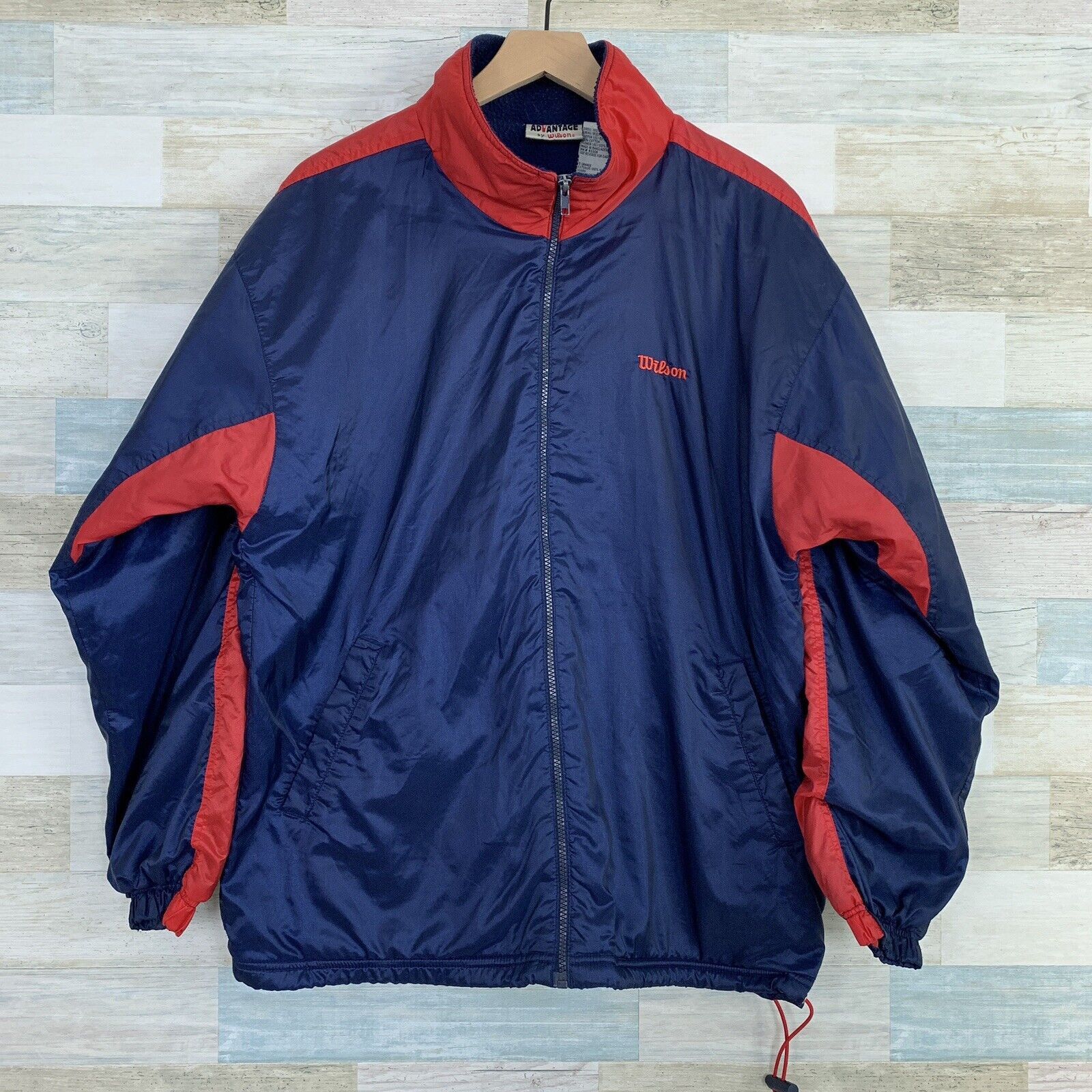 Wilson Wilson Advantage Windbreaker Fleece Blue Red VTG 90s Mens L Size US L / EU 52-54 / 3 - 1 Thumbnail