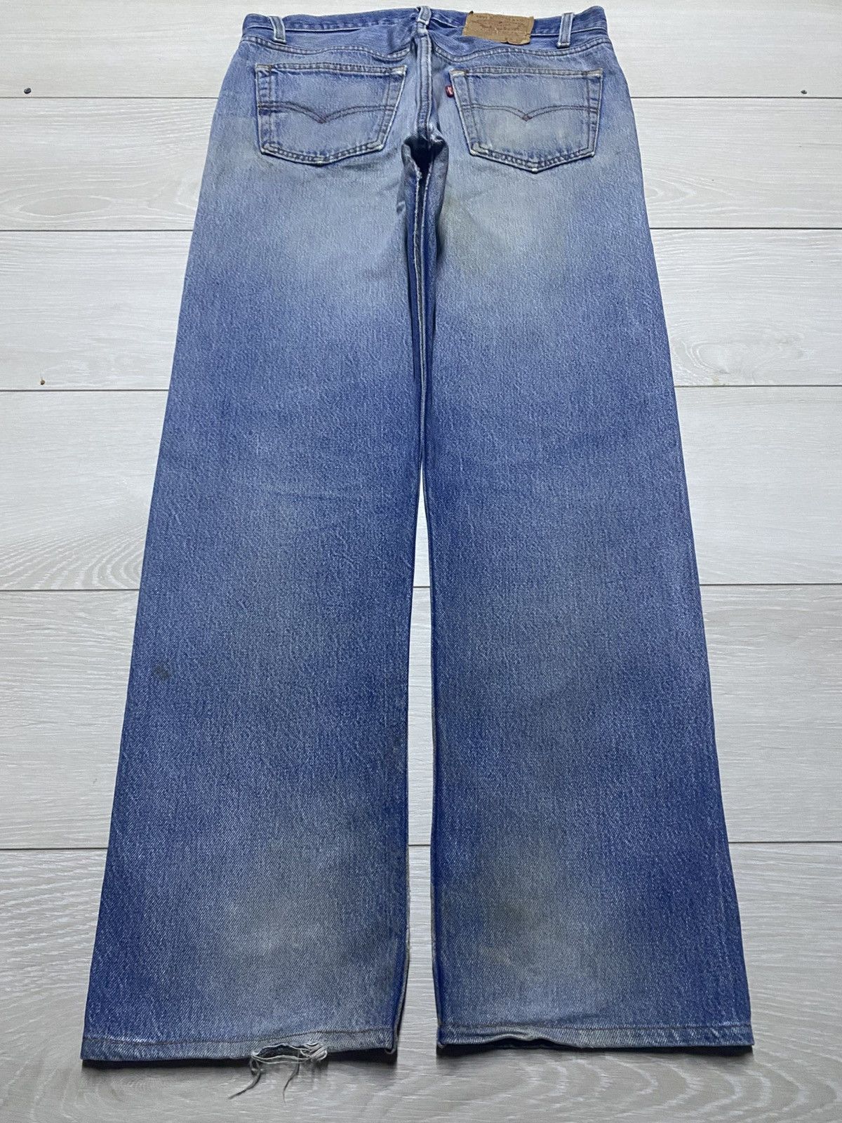 Levi's Vintage Levis 501 90s ButtonFly 522 Distressed Jeans Size US 32 / EU 48 - 2 Thumbnail