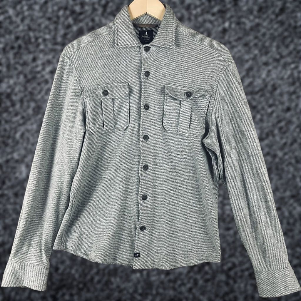 johnnie-O Johnnie-O Shirt Mens Small Gray Carl Stretch Button Up Flannel Long Sleeve E48 Size US S / EU 44-46 / 1 - 1 Thumbnail