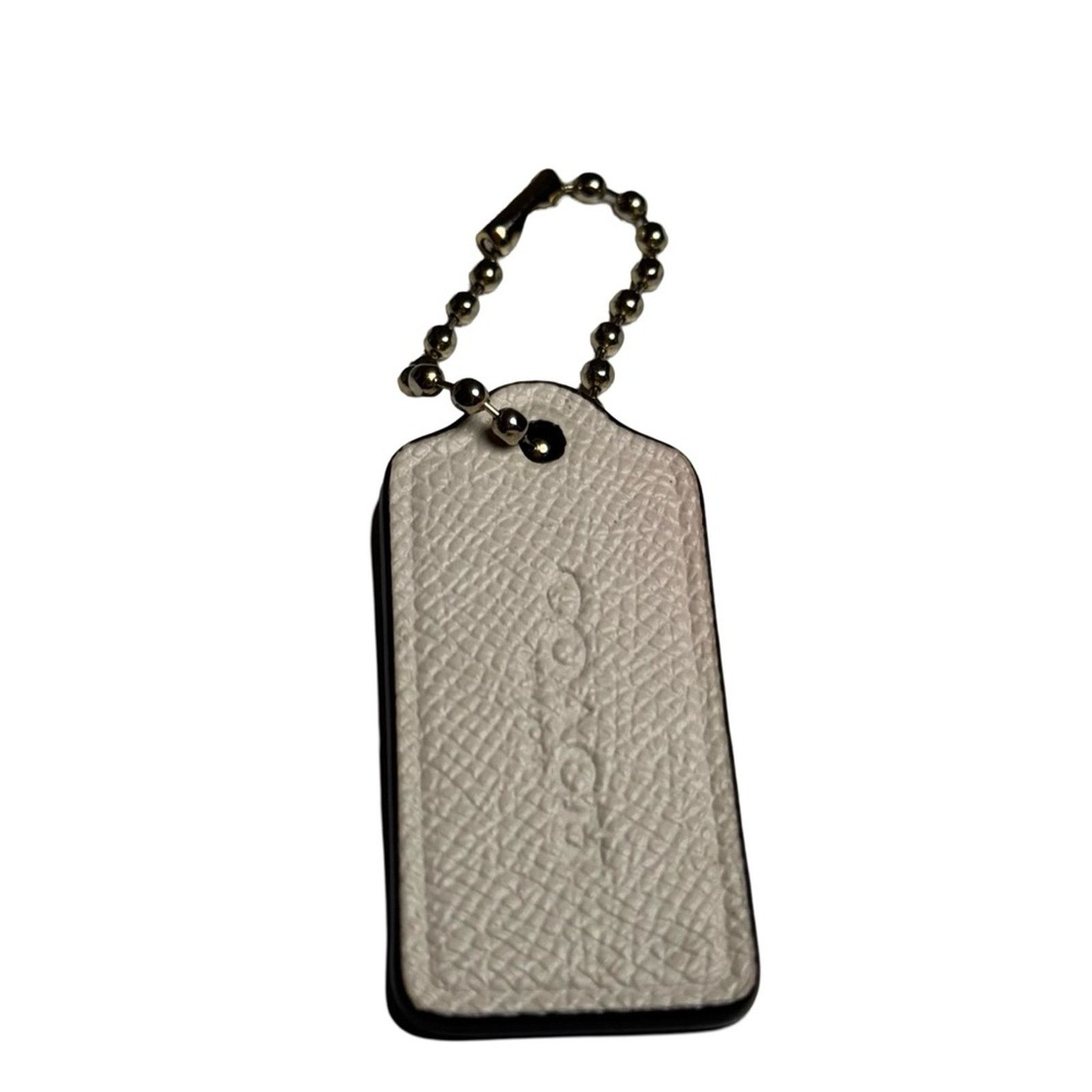 Coach Coach Taupe Grey Embossed Python Hang Tag Bag Charm Size ONE SIZE - 1 Thumbnail