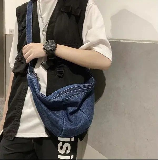 Vintage Casual Crossbody Denim Bag Size ONE SIZE - 1 Thumbnail