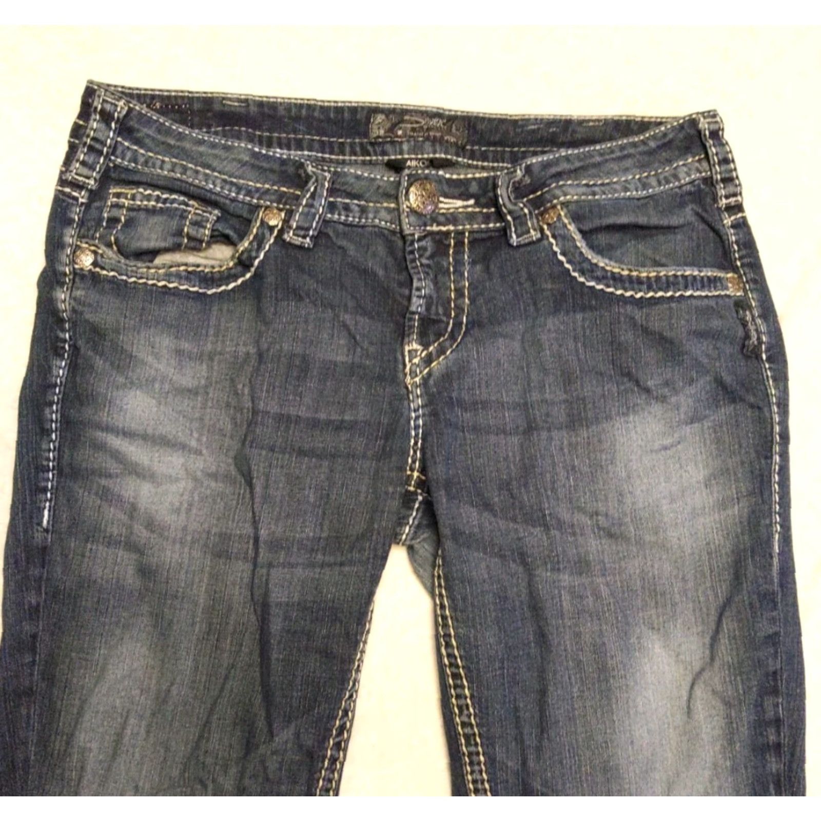 Silver Jeans Co. Silver Jeans Capri Jeans 30 Blue Aiko Capri Womens 5-Pocket Denim Logo Button Zip Stretch Crop Modern City Rock Casual Size 30" / US 8 / IT 44 - 4 Thumbnail