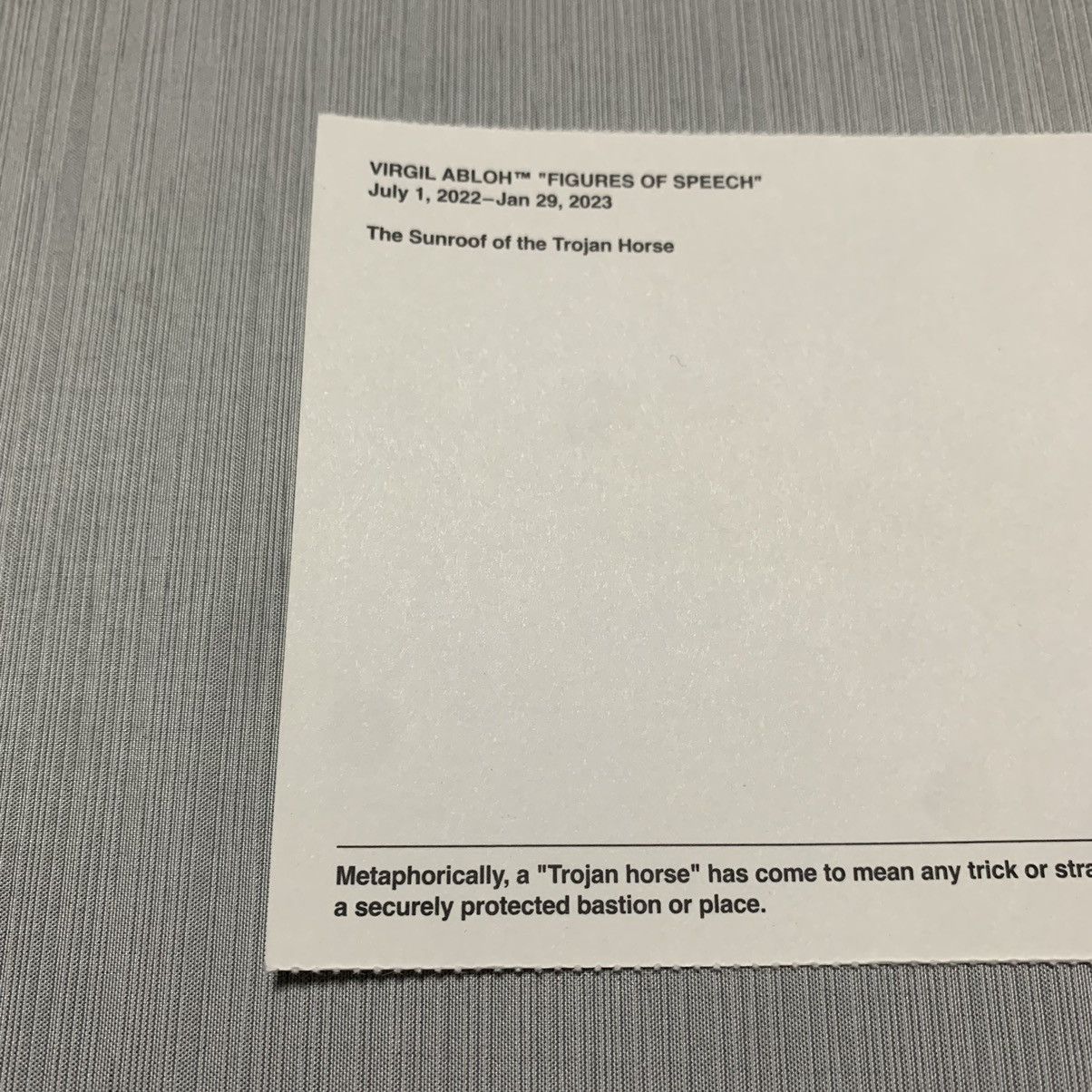 Virgil Abloh Virgil Abloh Postcard “Figures Of Speech Jet” Size ONE SIZE - 7 Thumbnail