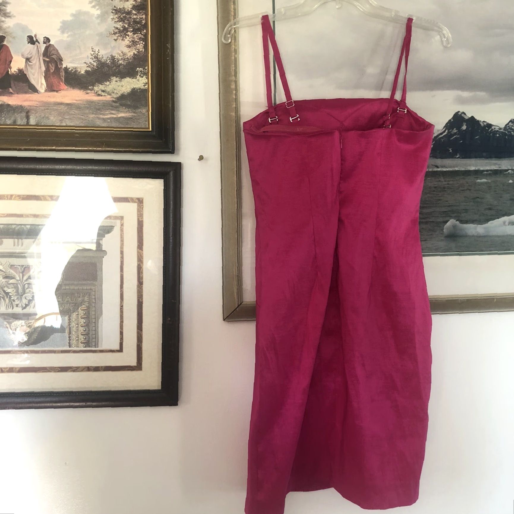 hot pink dress halter Daisy Hot Pink Halter-Neck Maxi Dress With Draped-Detailing – Club L London main image 0