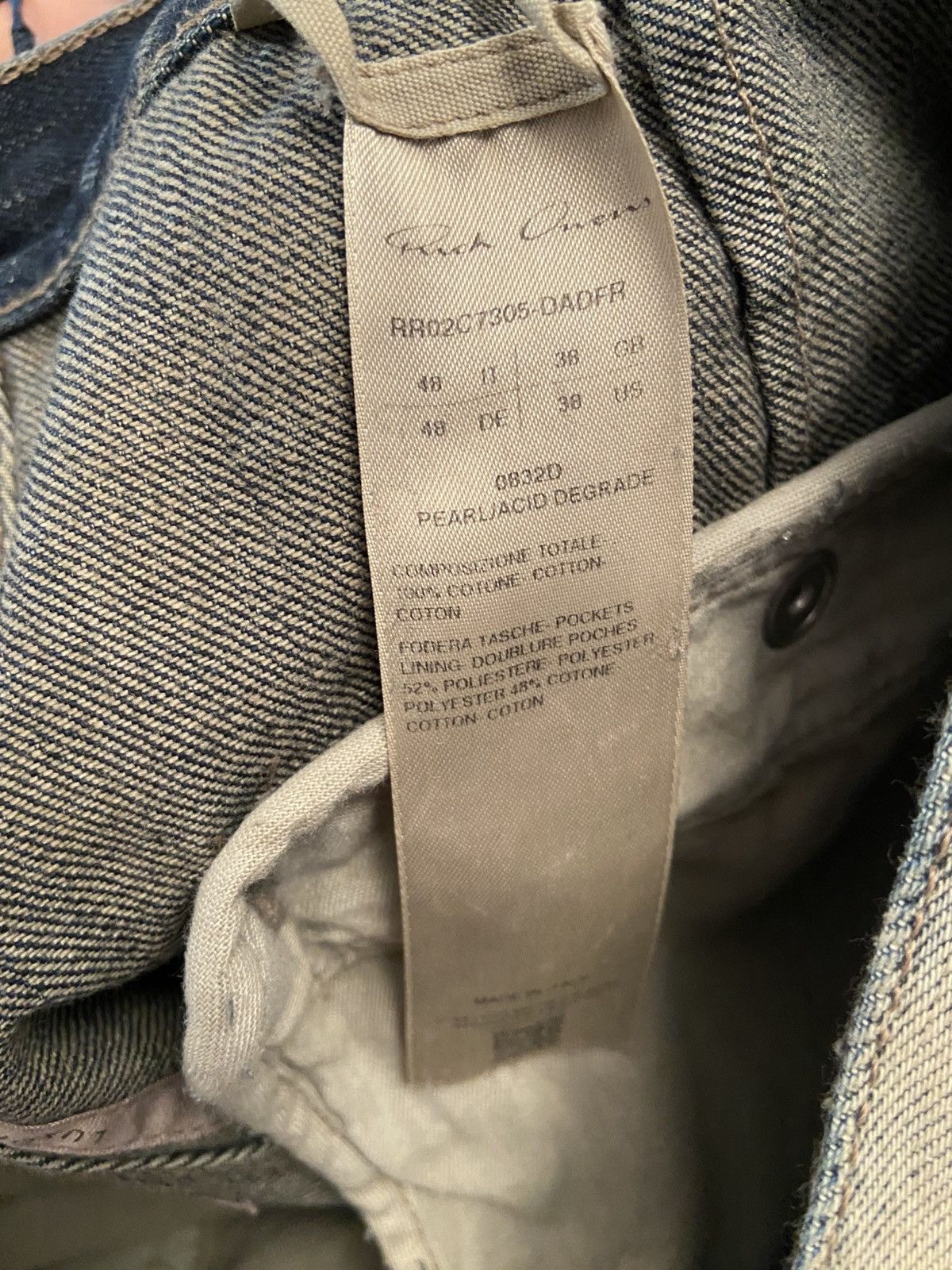 Rick Owens Rick Owens Luxor acid destroyed denim Size US 31 - 5 Thumbnail