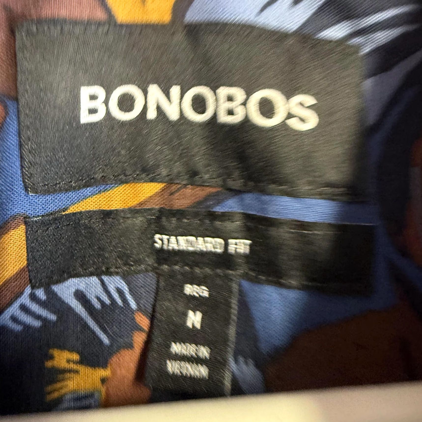 Bonobos Bonobos Shirt Men's M Regular Riviera Multi Colored Button-Down Short Sleeve Blue" Size US M / EU 48-50 / 2 - 2 Thumbnail