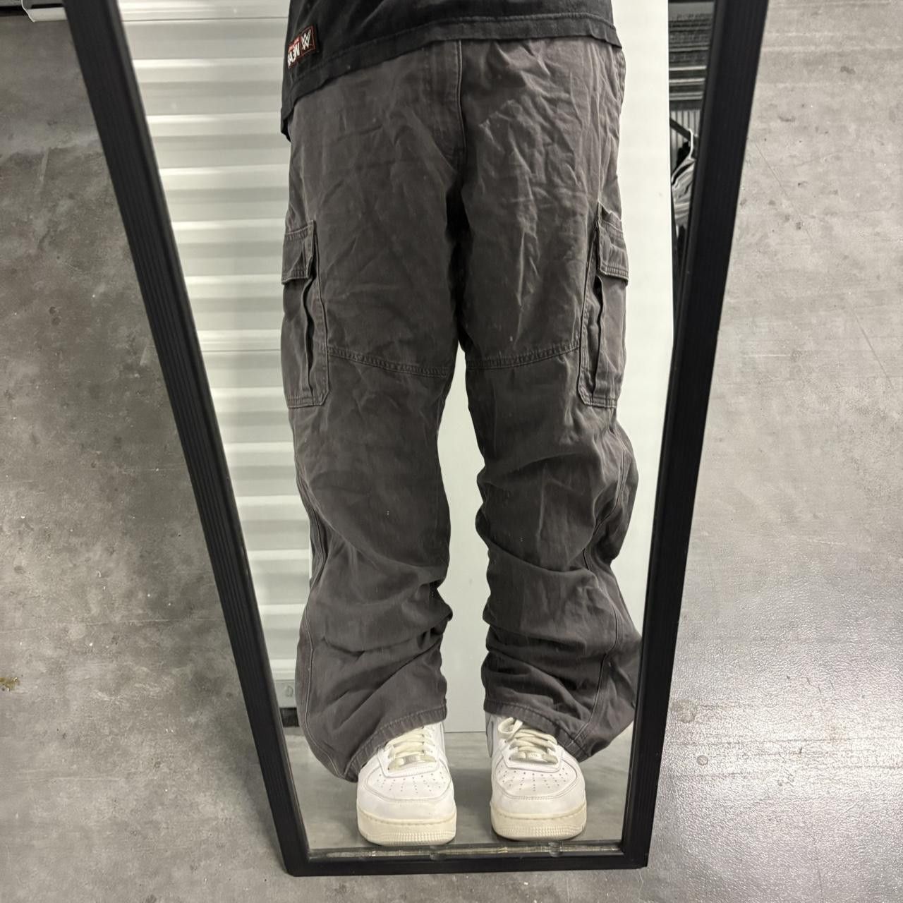 Vintage Crazy Vintage Y2K/2000s Baggy Grey Skater Style Workwear Cargo Pants! Size US 40 / EU 56 - 2 Thumbnail