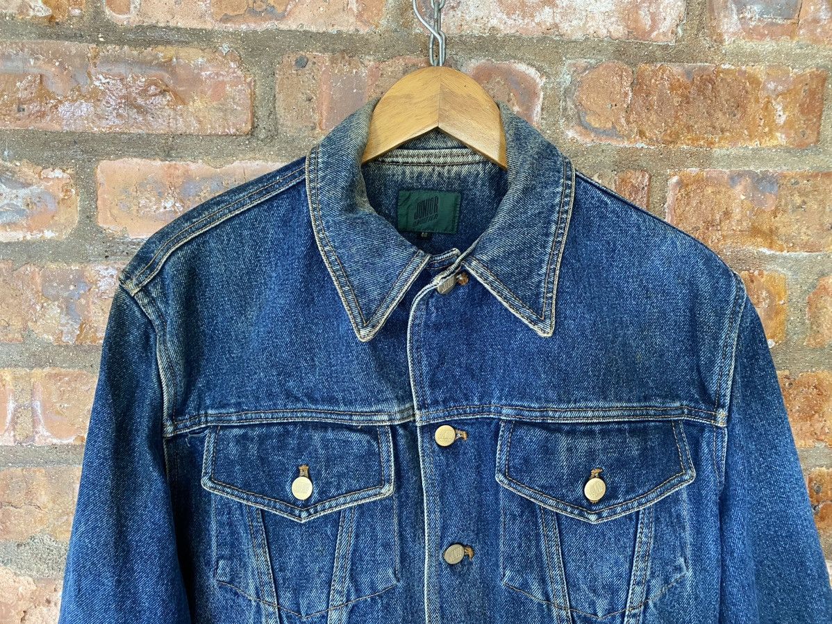 Jean Paul Gaultier 1988 JPG lace up crop denim Jacket Size M / US 6-8 / IT 42-44 - 3 Thumbnail