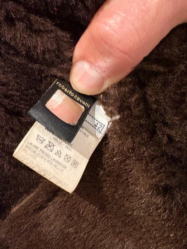 Roberto Cavalli RARE SHEARLING LEATHER LONG COAT Size M / US 6-8 / IT 42-44 - 4 Thumbnail